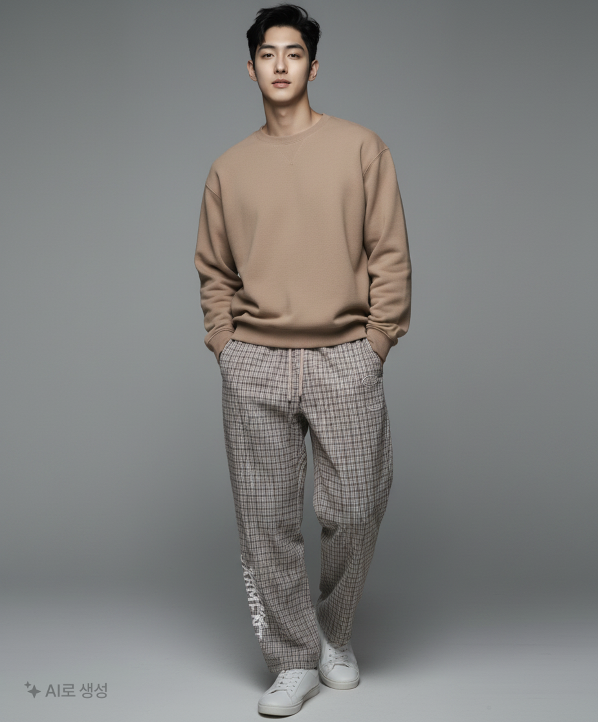 유니버스 가먼트(UNIVERSE GARMENT) 체크 파라슈트 팬츠_BROWN L
