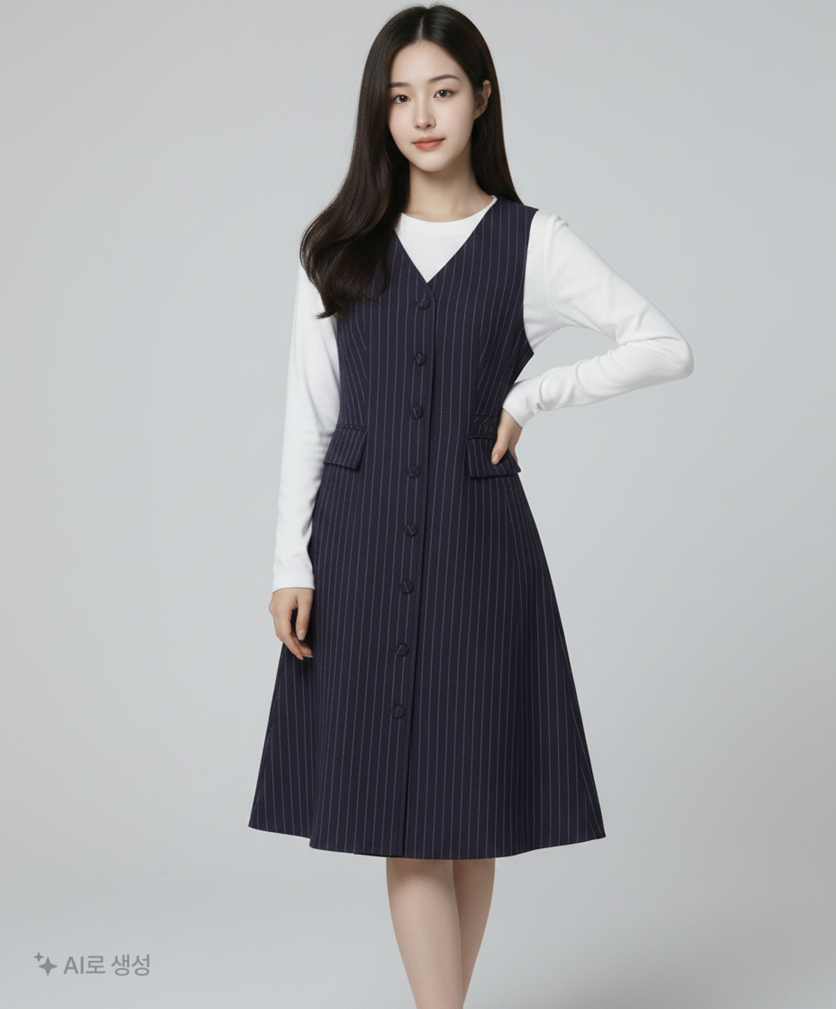 라인(LINE) 미디 원피스 55