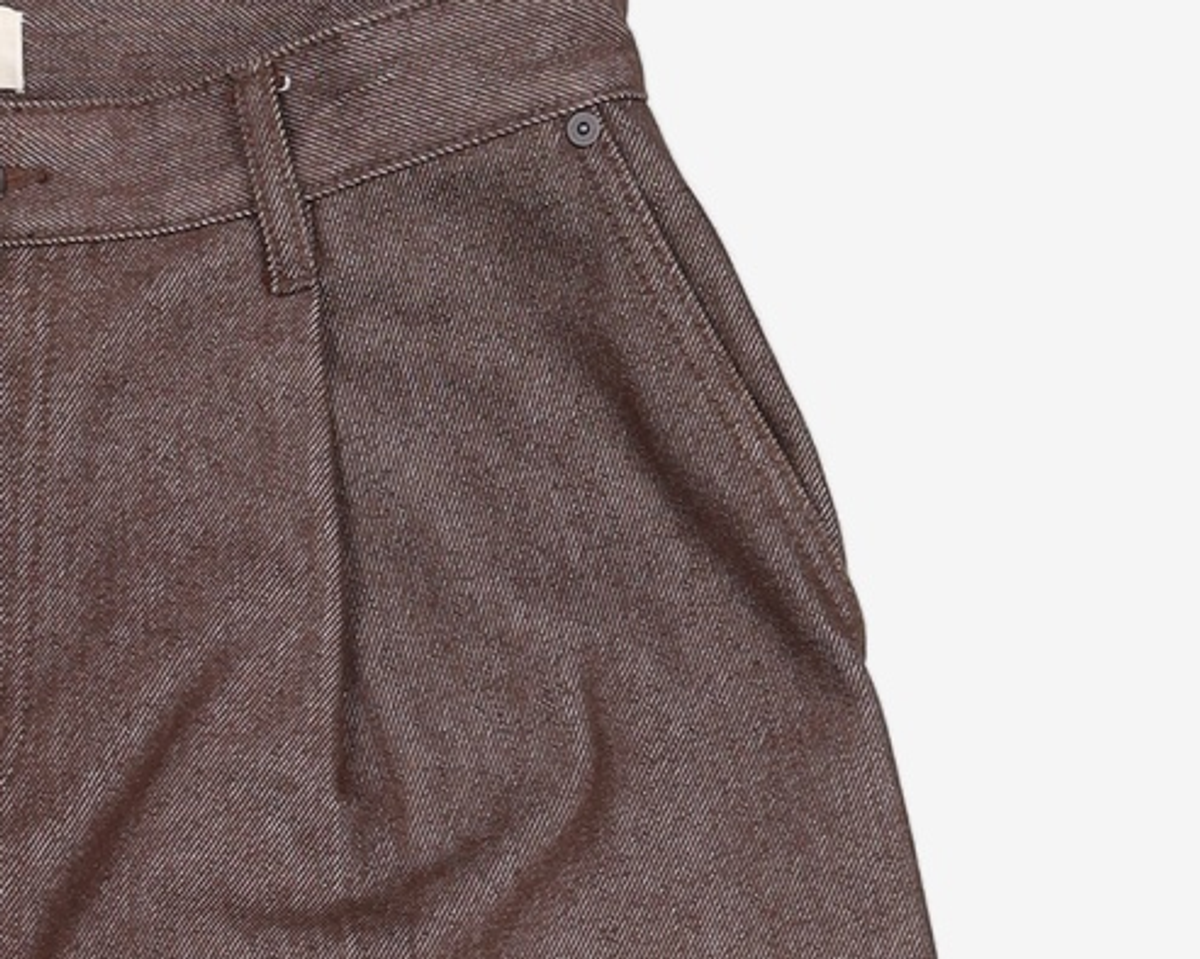 86로드(86ROAD) REAL WIDE ONE TUCK DENIM BROWN / WIDE 32
