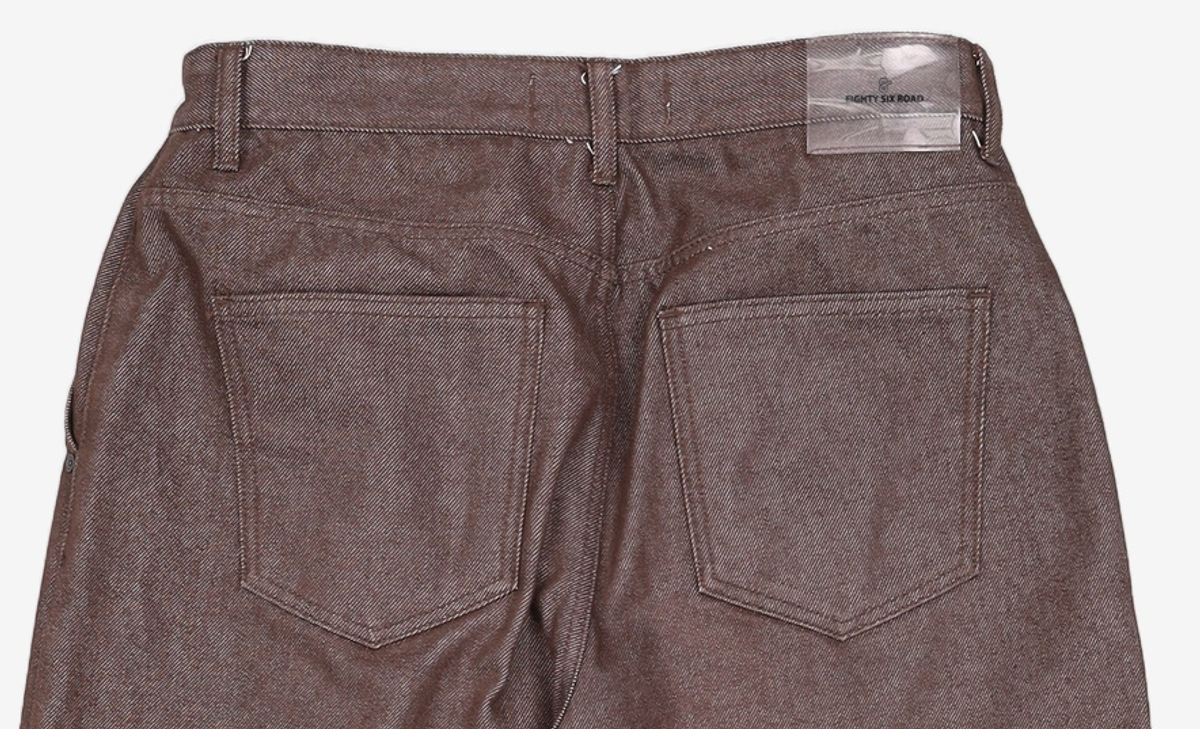 86로드(86ROAD) REAL WIDE ONE TUCK DENIM BROWN / WIDE 32