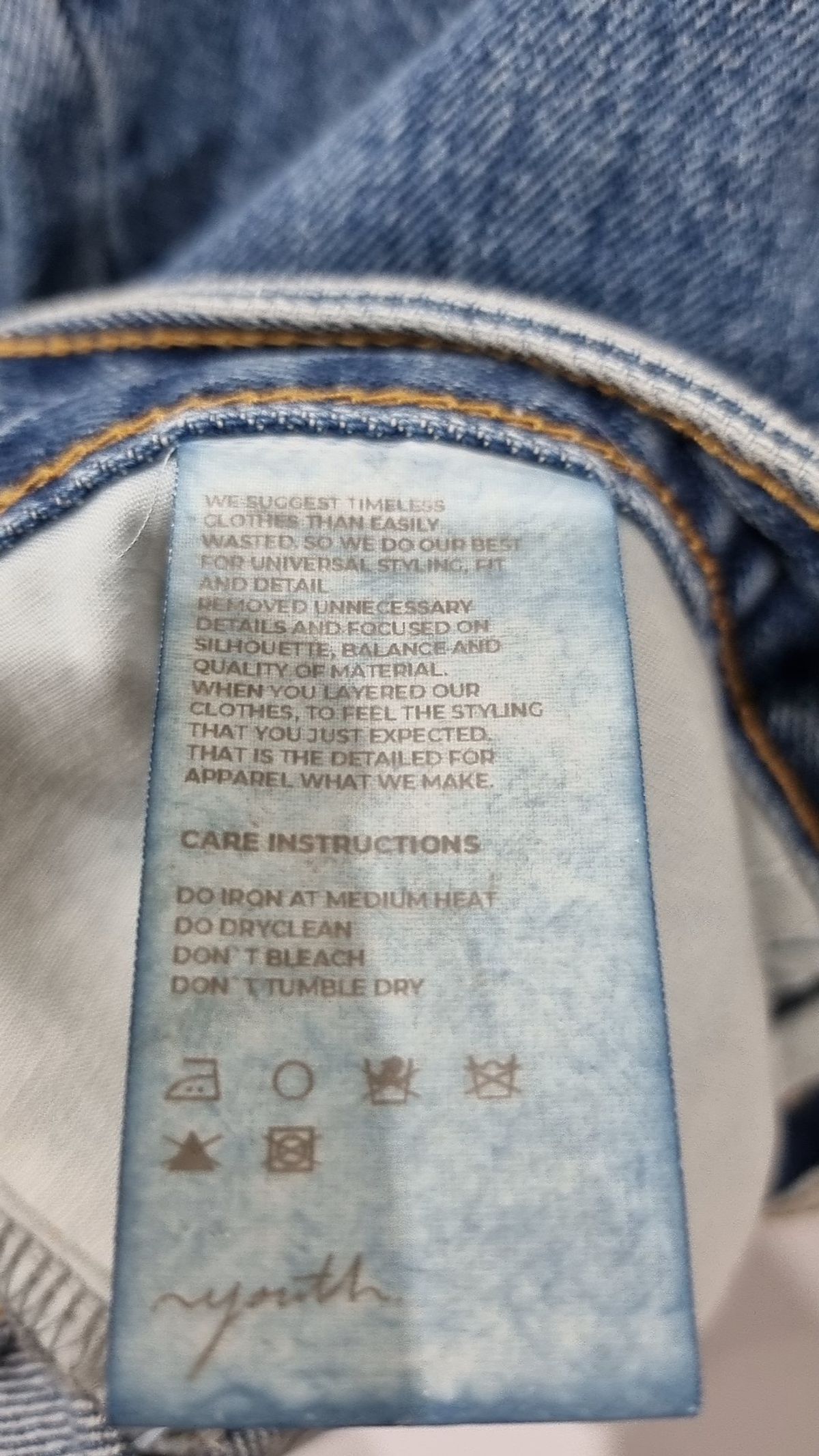 유스(YOUTH) Wide Flared Denim Pants - Medium Blue