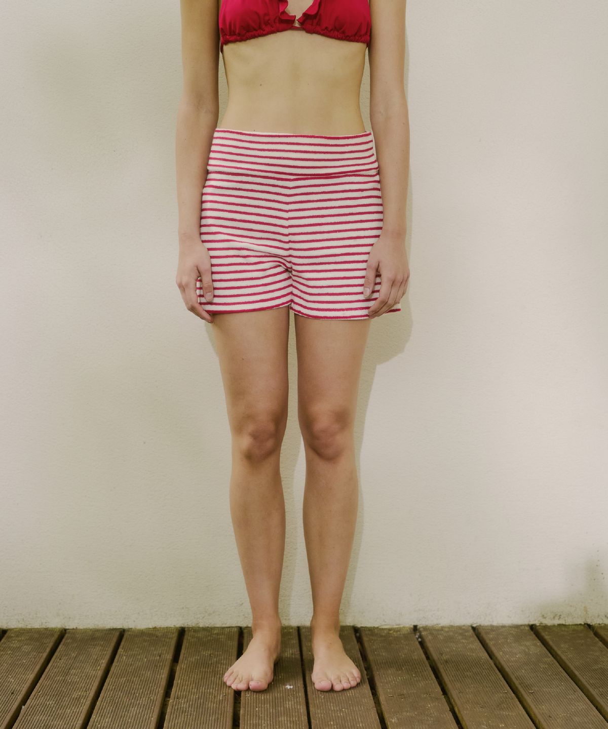큐피도(KUPIDO) Shore Terry Shorts _ Red Stripe