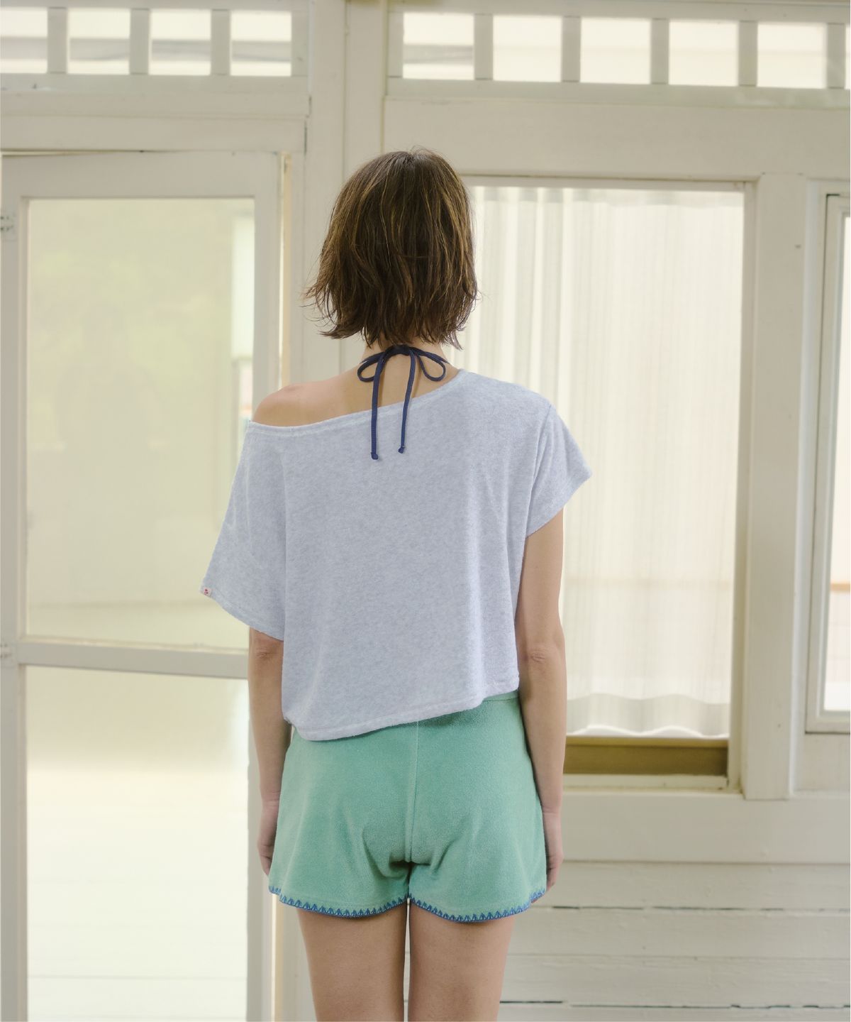 큐피도(KUPIDO) Shore Terry Tee _ White Melange