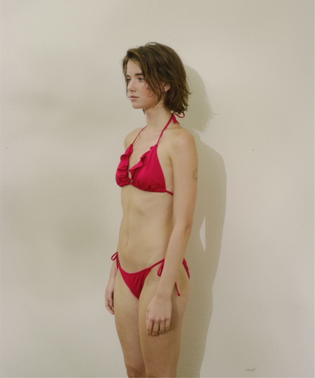 큐피도(KUPIDO) Flora Ruffle Bikini set _ red