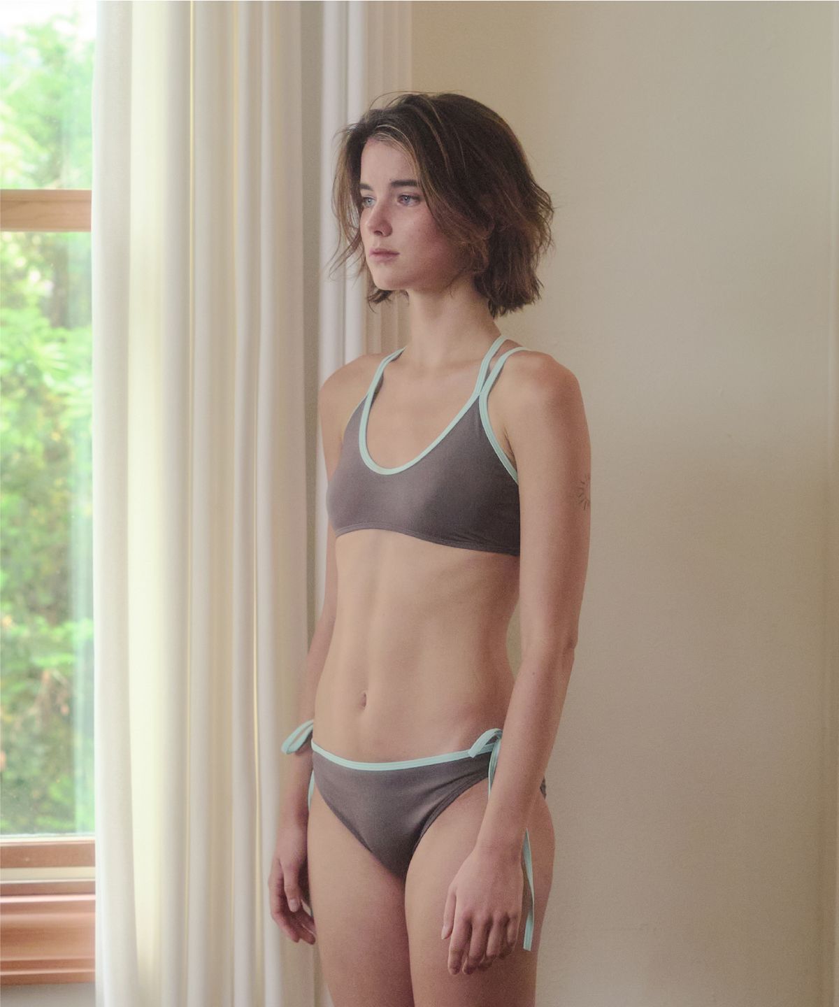 큐피도(KUPIDO) Blaire Strappy Bikini set _ Cocoa Mint