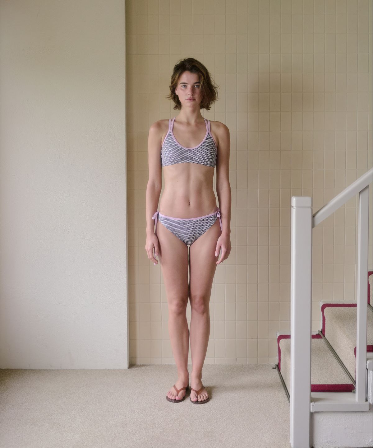 큐피도(KUPIDO) Blaire Strappy Bikini Set _ Lavender Tile