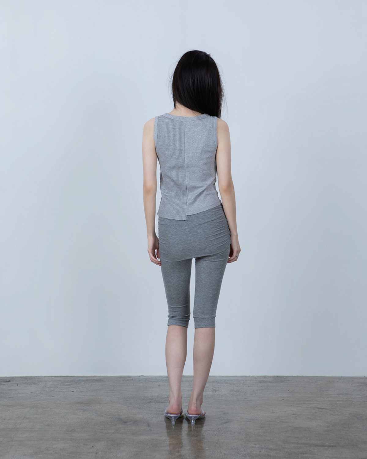 요키토키(YOKI TOKI) VTG CUT-OFF WAFFLE TANK TOP [Grey]