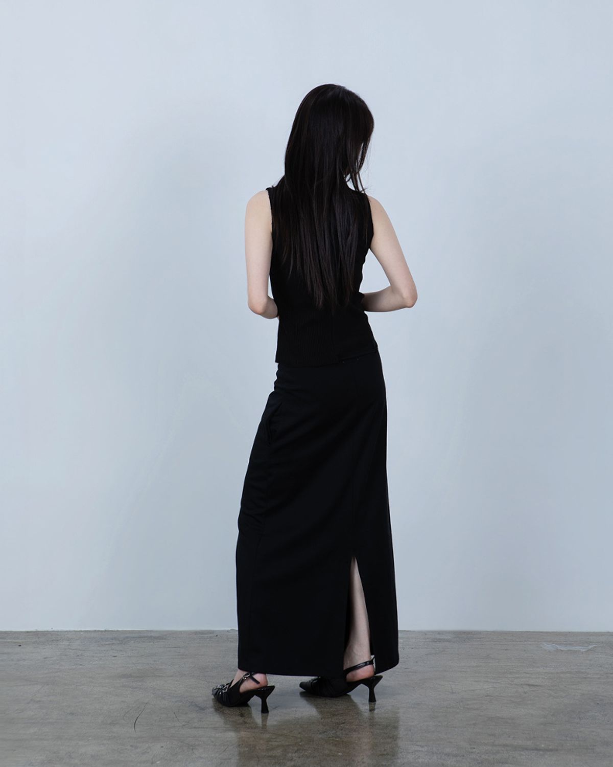 요키토키(YOKI TOKI) VTG CUT-OFF WAFFLE TANK TOP [Black]