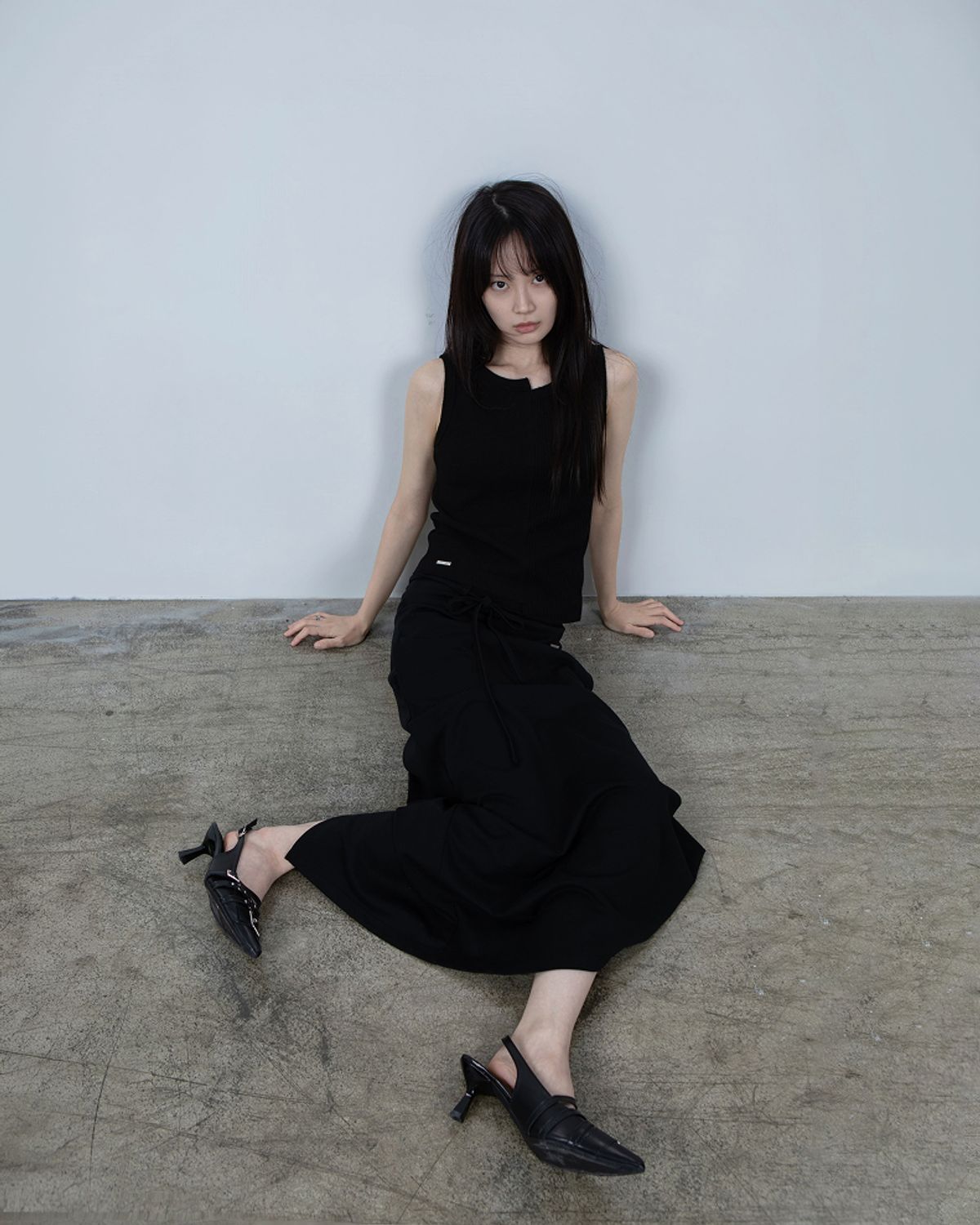 요키토키(YOKI TOKI) VTG CUT-OFF WAFFLE TANK TOP [Black]