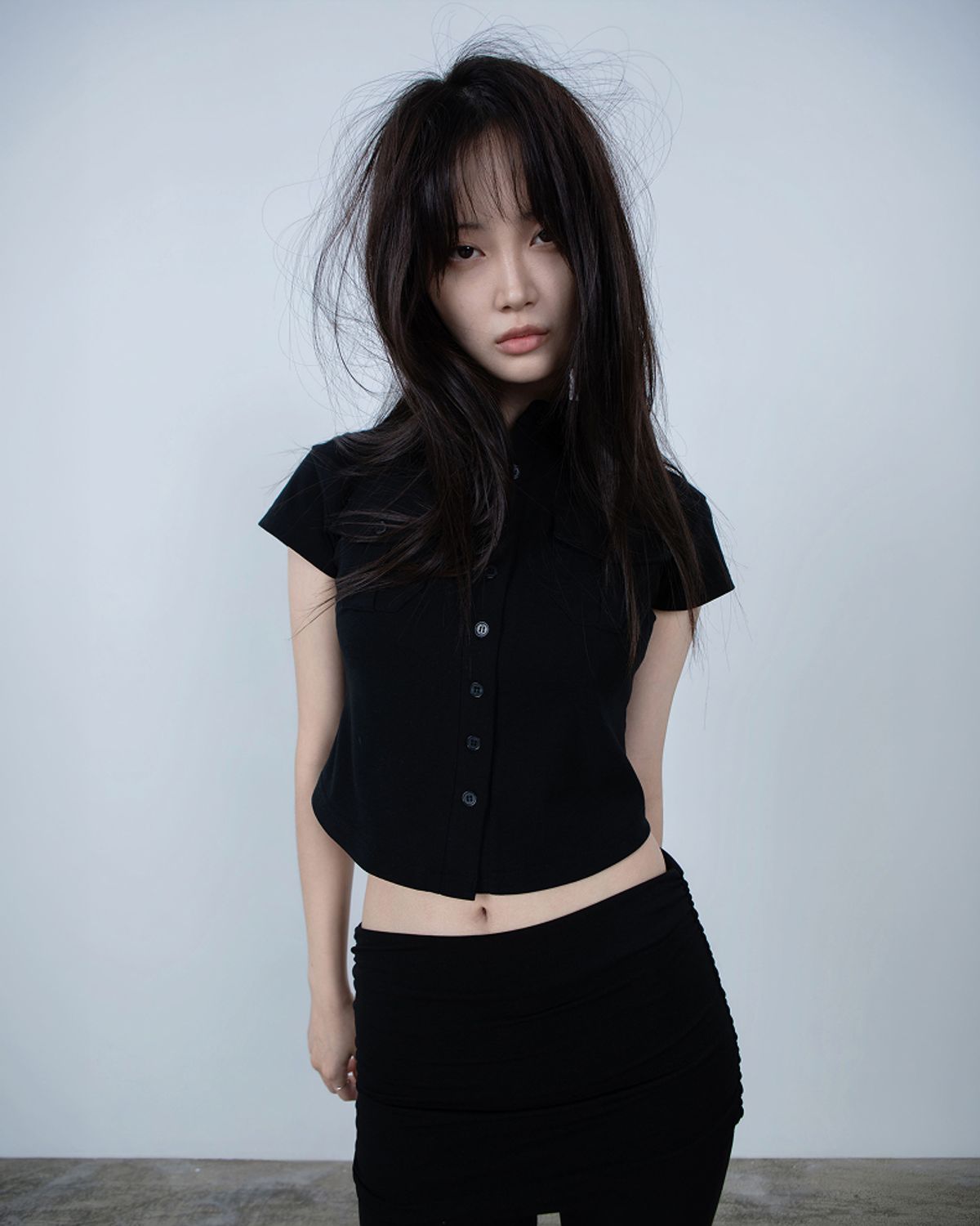 요키토키(YOKI TOKI) JERSEY UTILITY POCKET SHIRTS [Black]