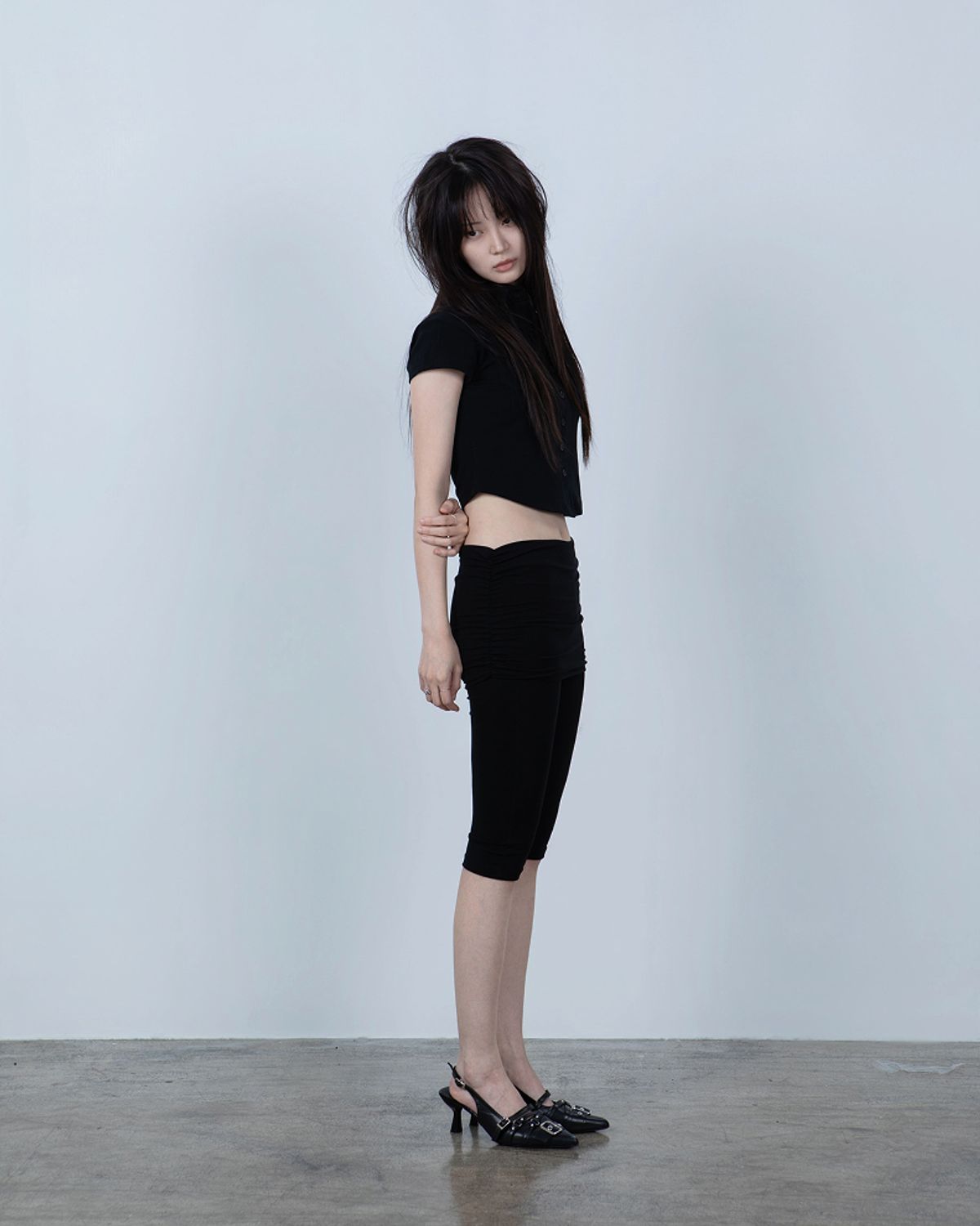 요키토키(YOKI TOKI) JERSEY UTILITY POCKET SHIRTS [Black]