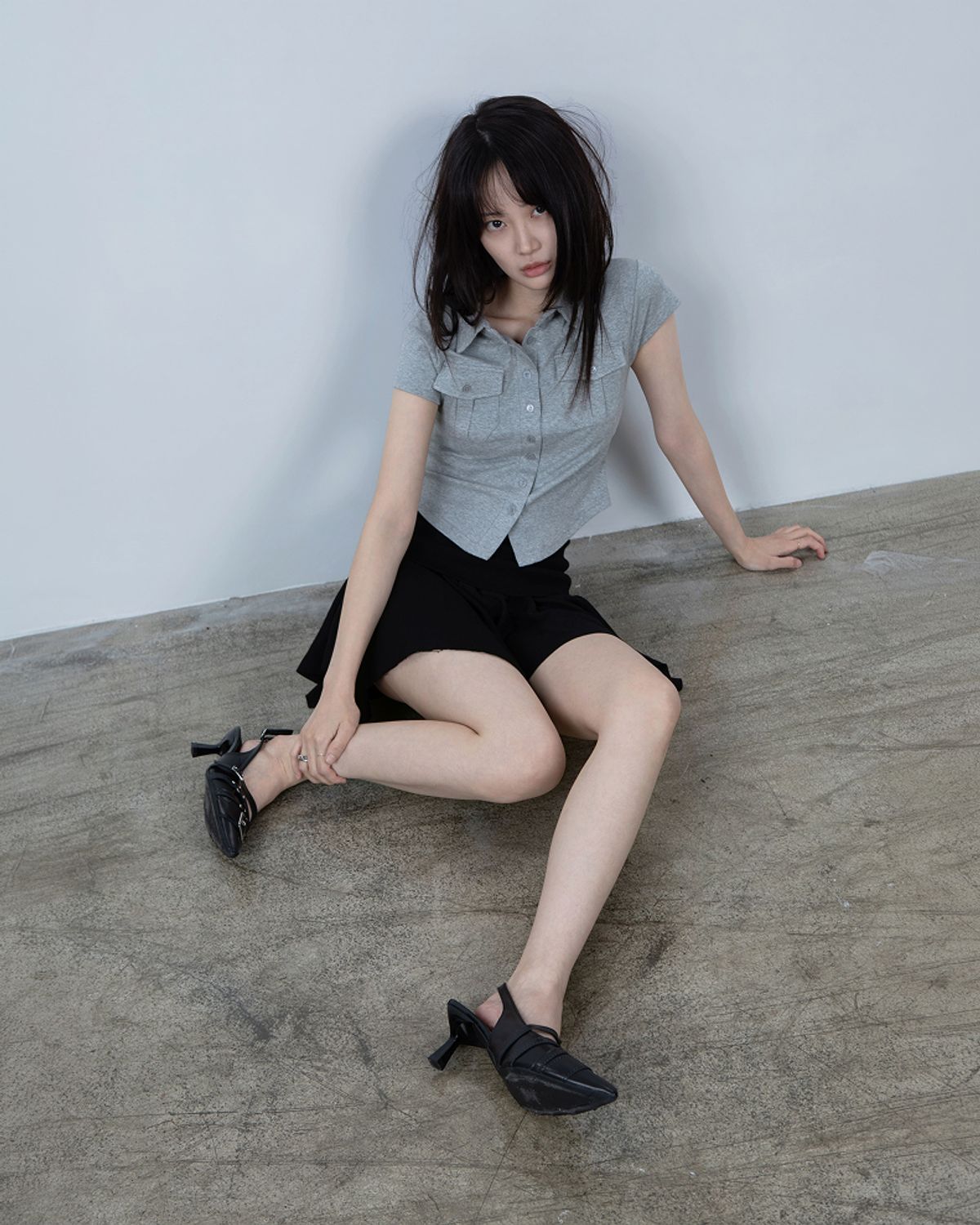 요키토키(YOKI TOKI) JERSEY UTILITY POCKET SHIRTS [Grey]