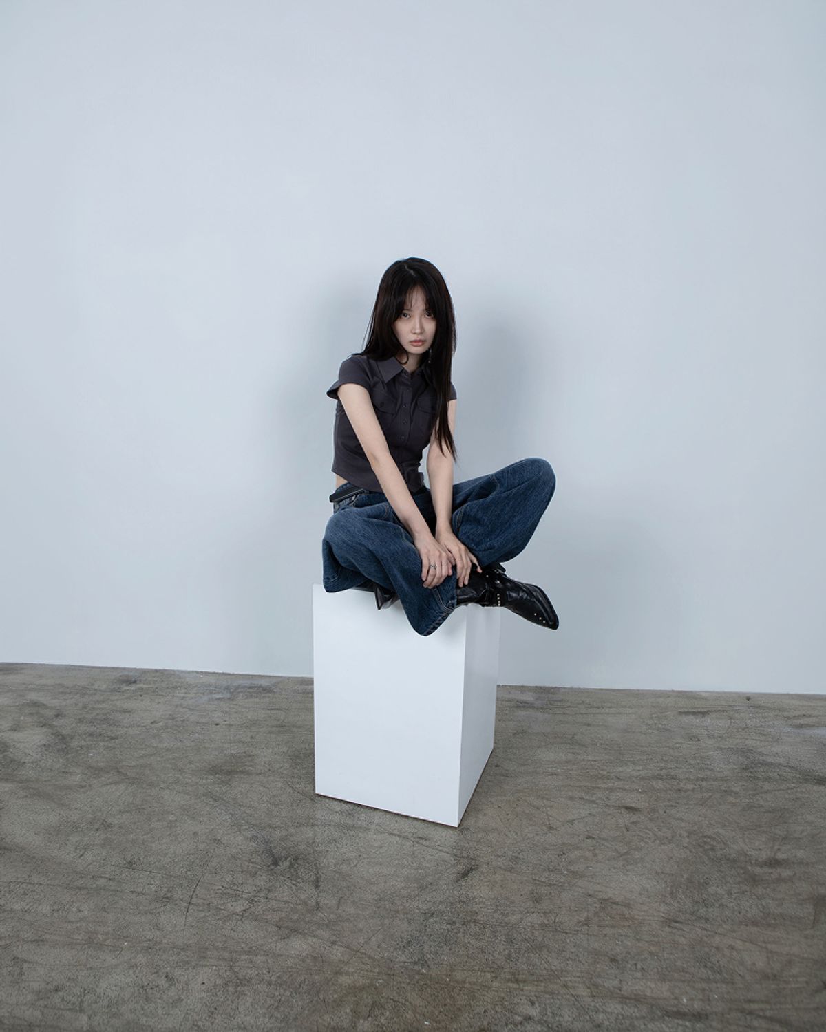 요키토키(YOKI TOKI) JERSEY UTILITY POCKET SHIRTS [Charcoal]