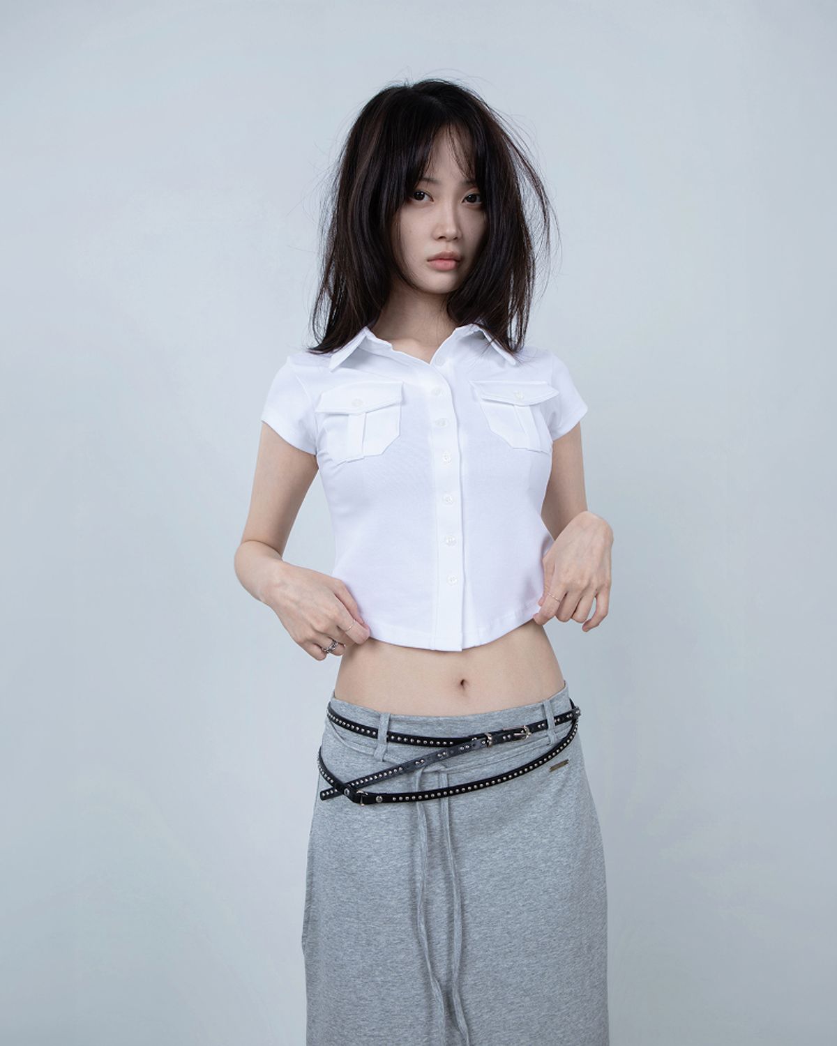 요키토키(YOKI TOKI) JERSEY UTILITY POCKET SHIRTS [White]