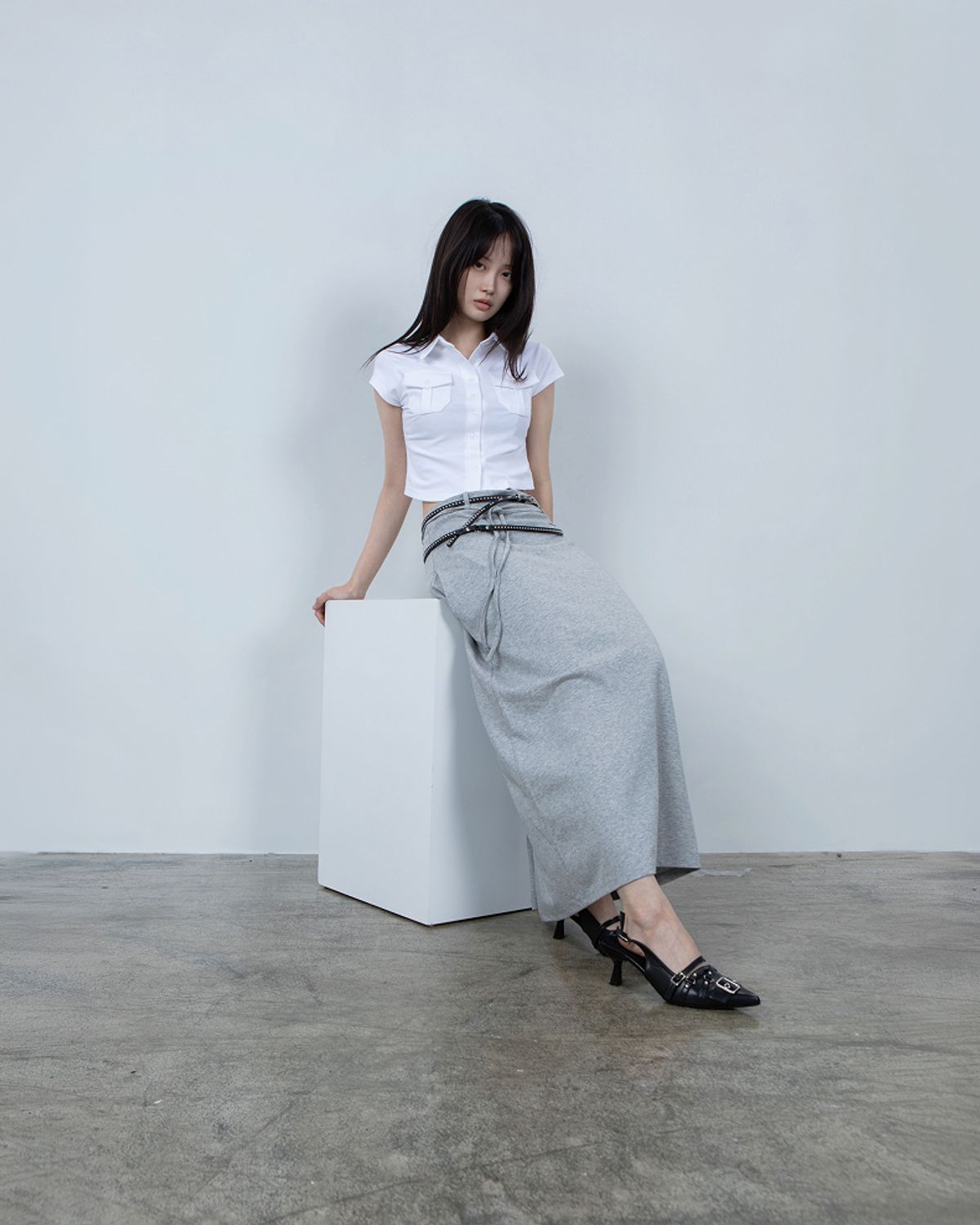 요키토키(YOKI TOKI) JERSEY UTILITY POCKET SHIRTS [White]