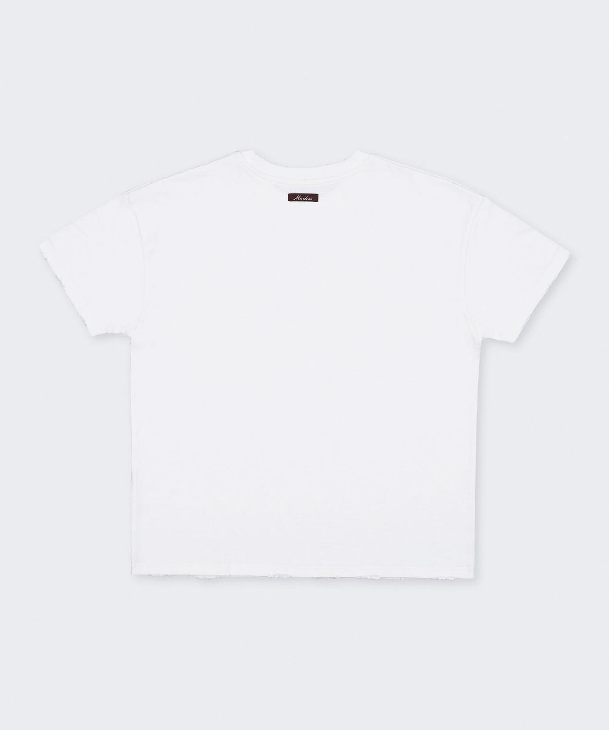 머레스(MURLESS) LA LIBERTE DISTRESSED CROP T-SHIRT_OFF WHITE