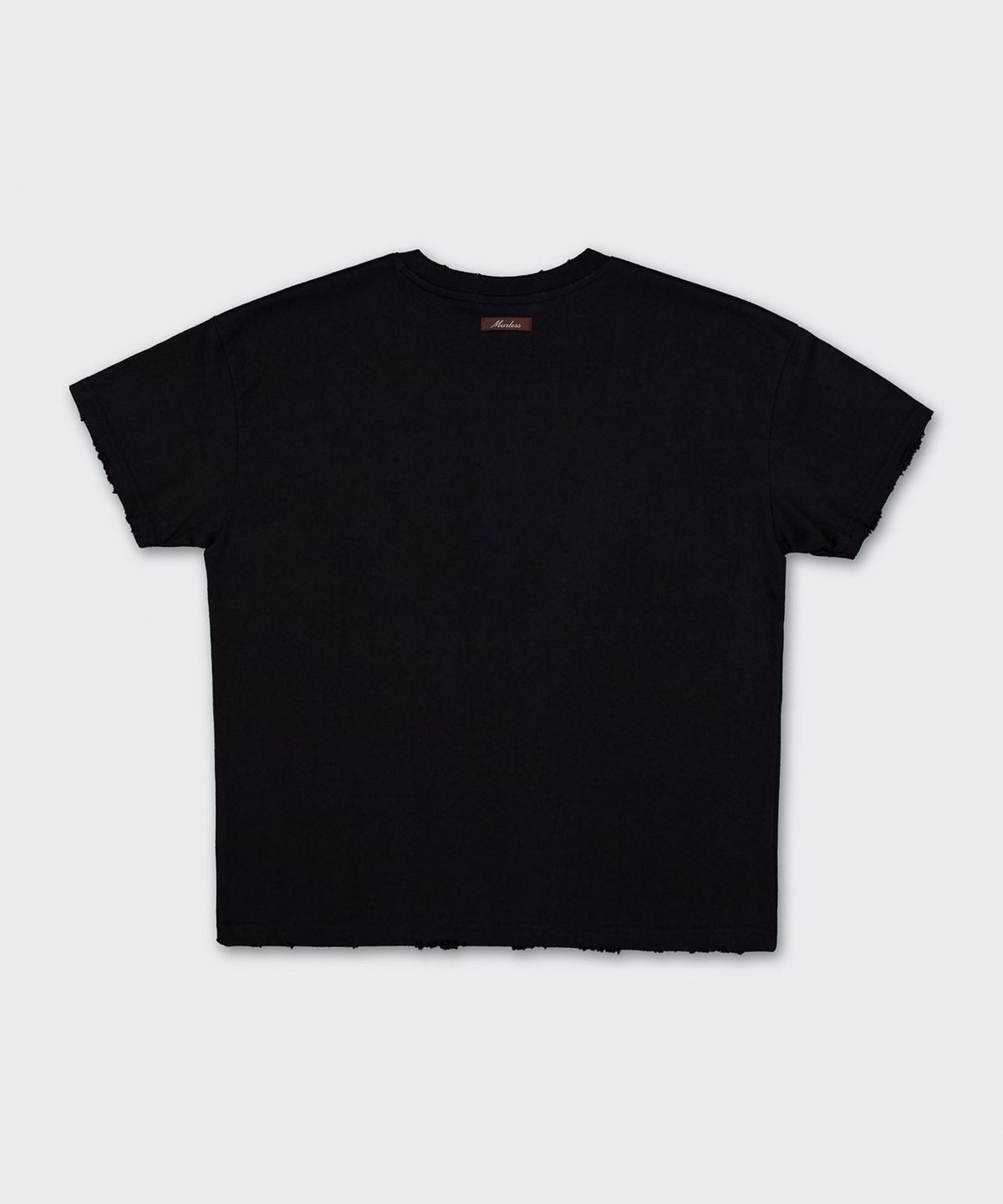 머레스(MURLESS) LA LIBERTE DISTRESSED CROP T-SHIRT_BLACK