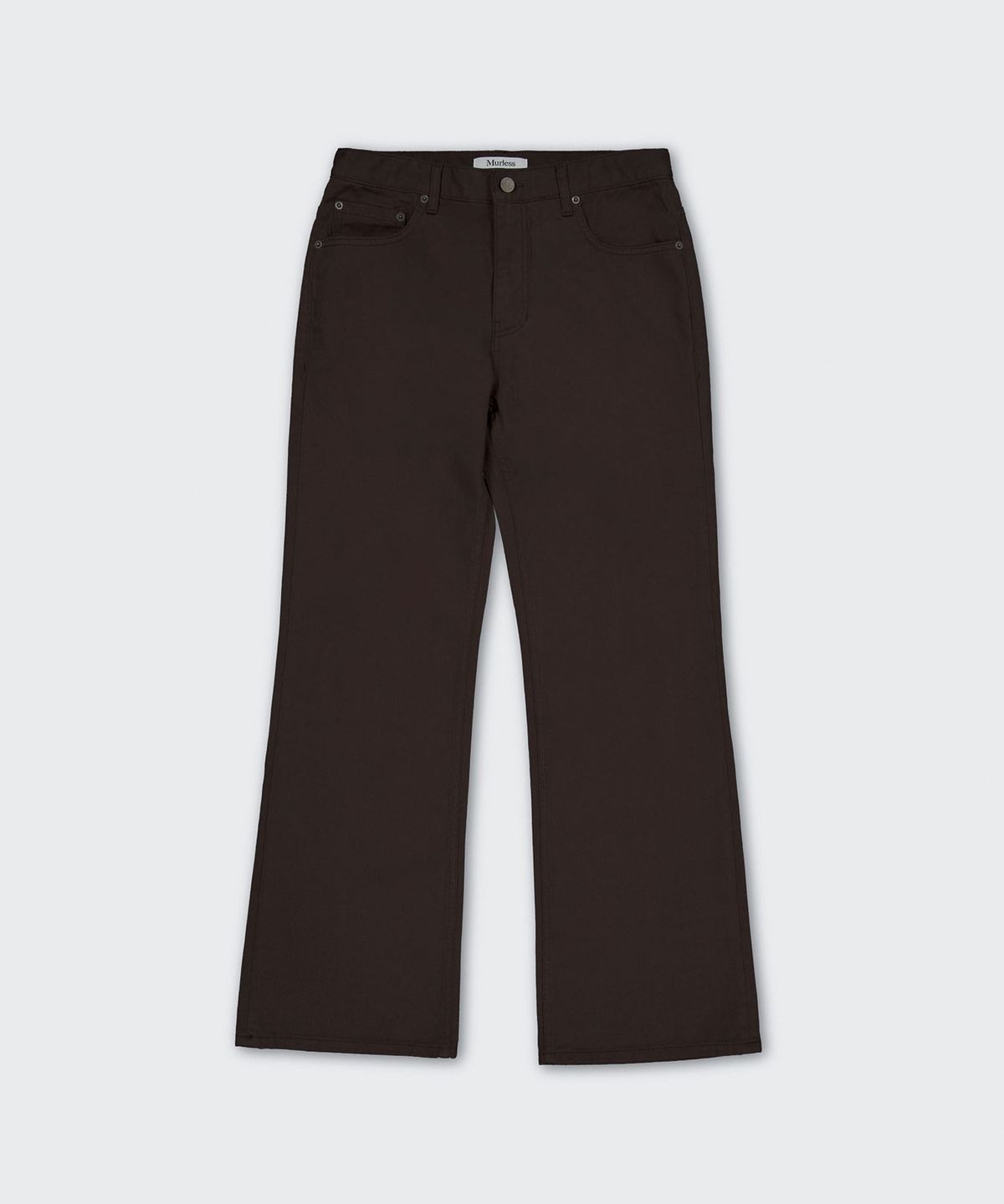 머레스(MURLESS) CINCH BACK FLARE PANTS_BROWN