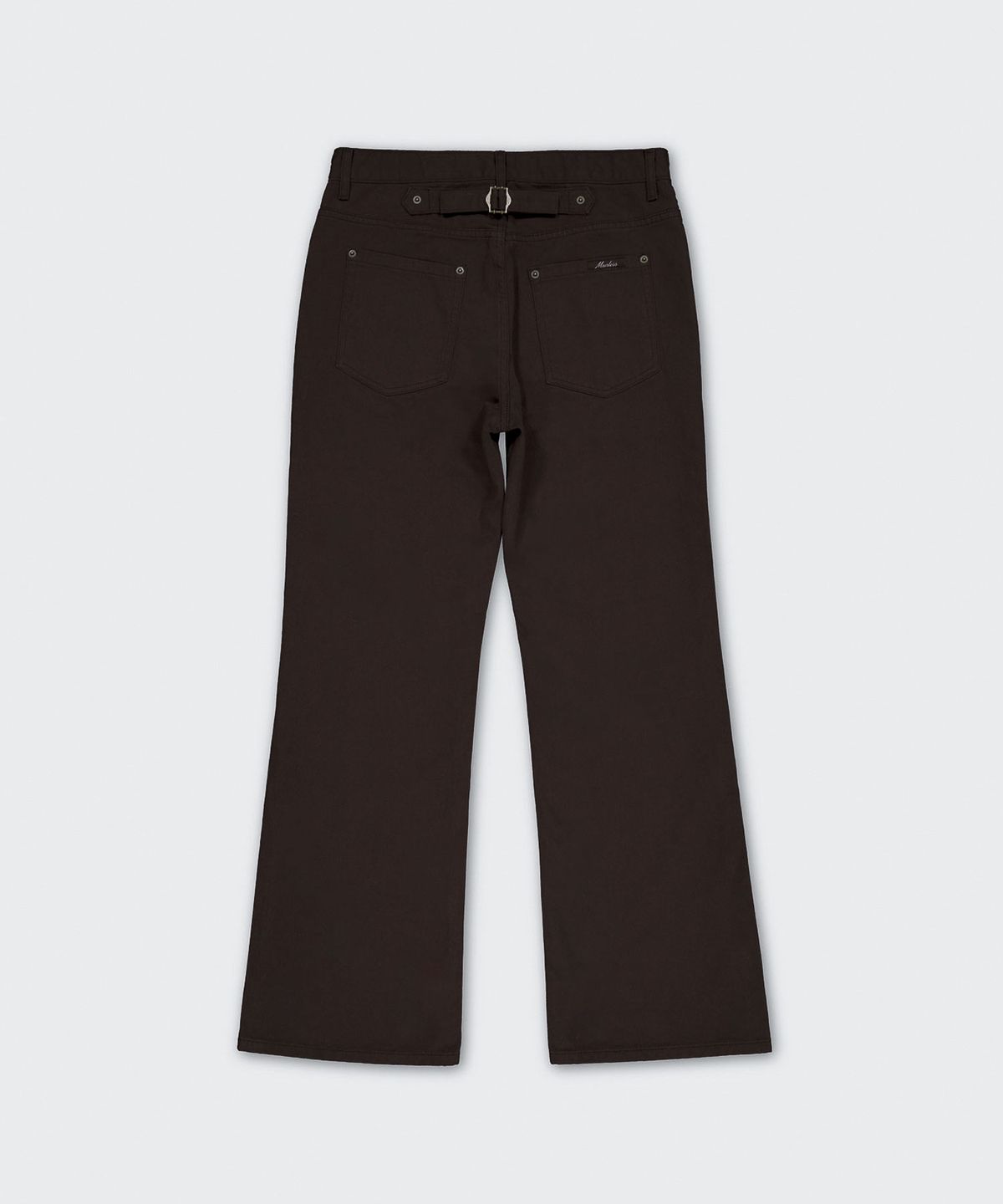 머레스(MURLESS) CINCH BACK FLARE PANTS_BROWN