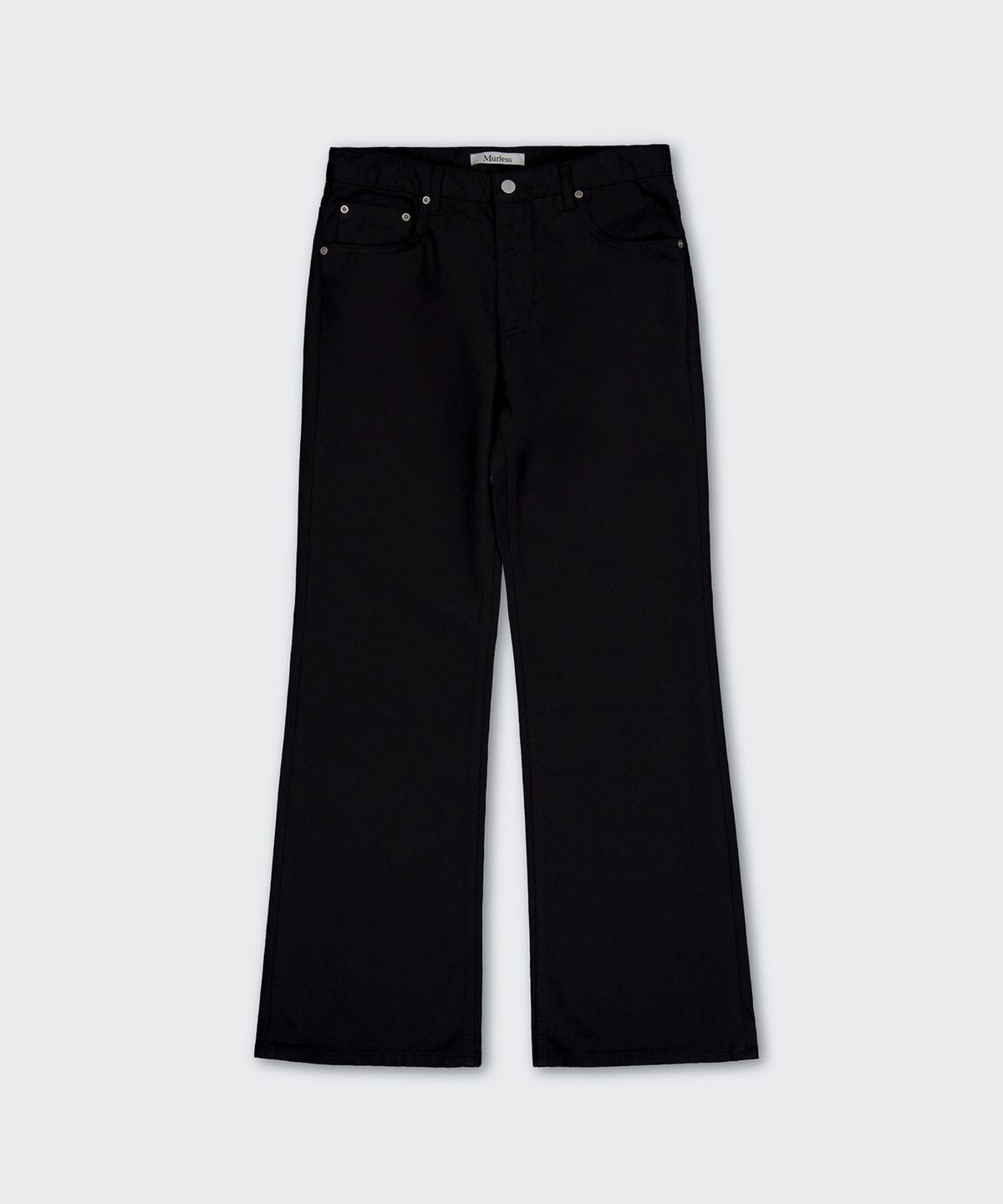 머레스(MURLESS) CINCH BACK FLARE PANTS_BLACK