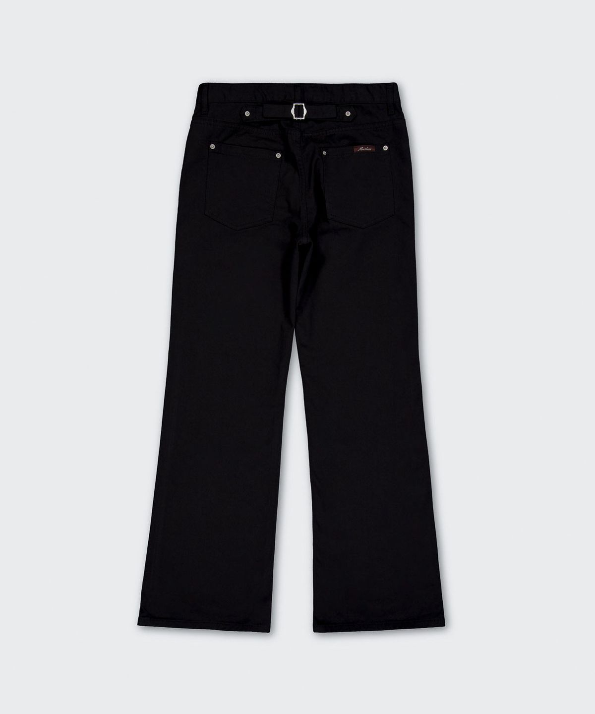 머레스(MURLESS) CINCH BACK FLARE PANTS_BLACK