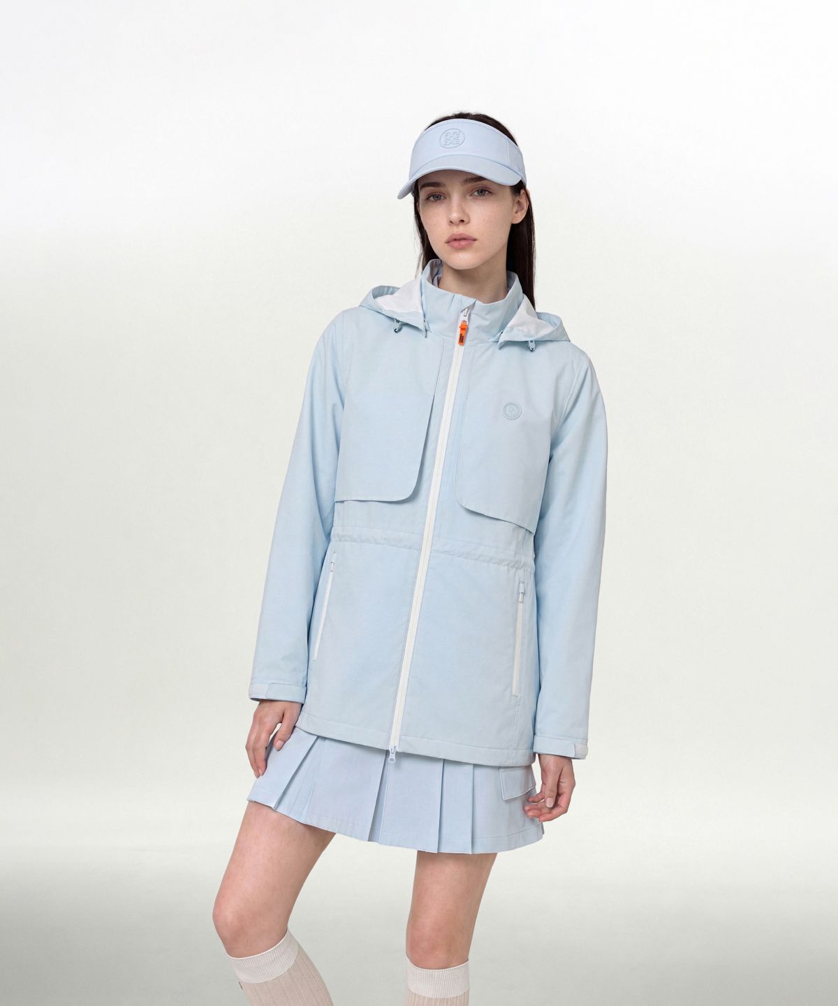 코너그린(CORNER GREEN) 네오버디 3레이어 우먼즈레인자켓 스카이블루