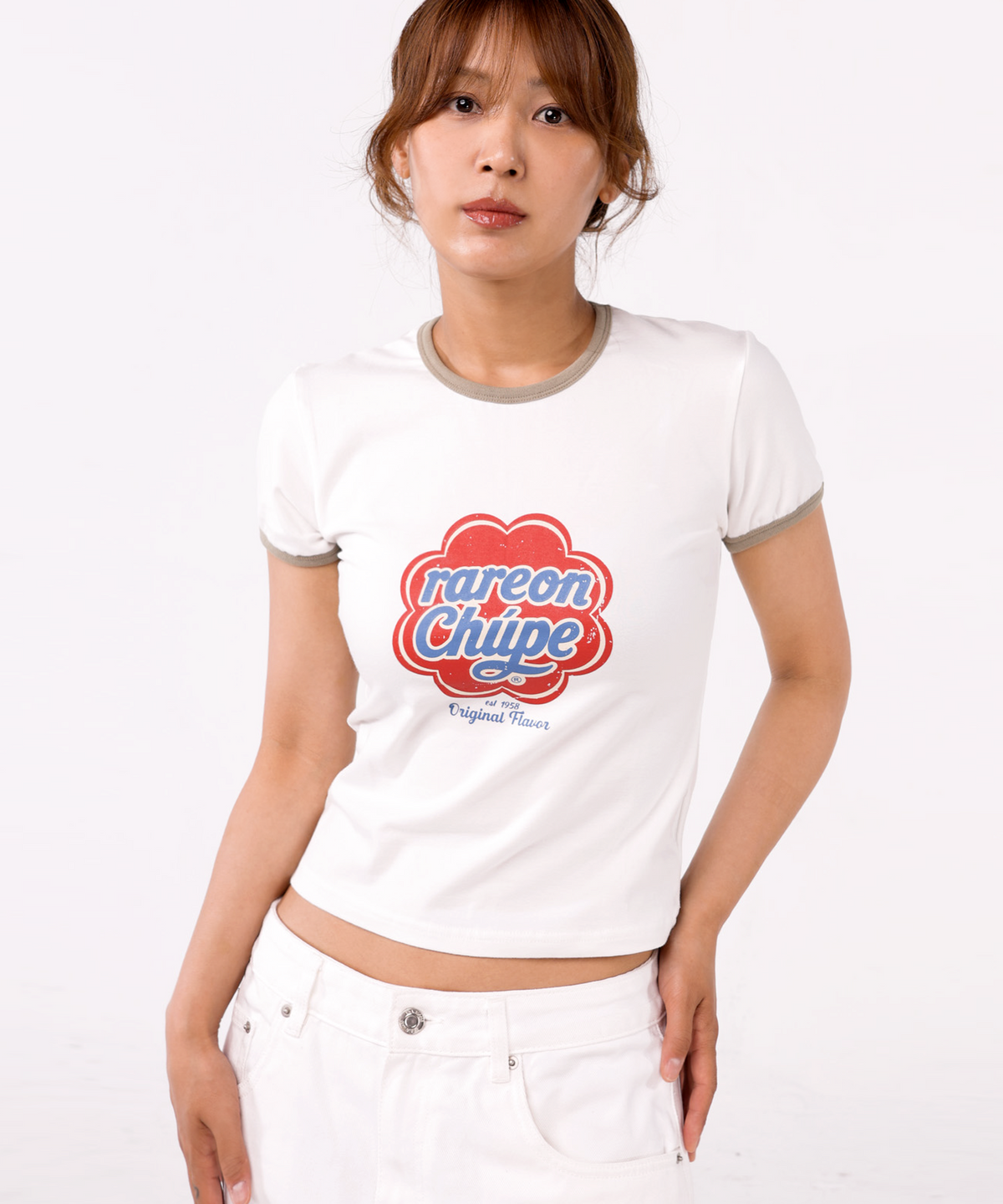 레어 온 레어(RARE ON RARE) Flavor Ringer t-shirts (khaki)