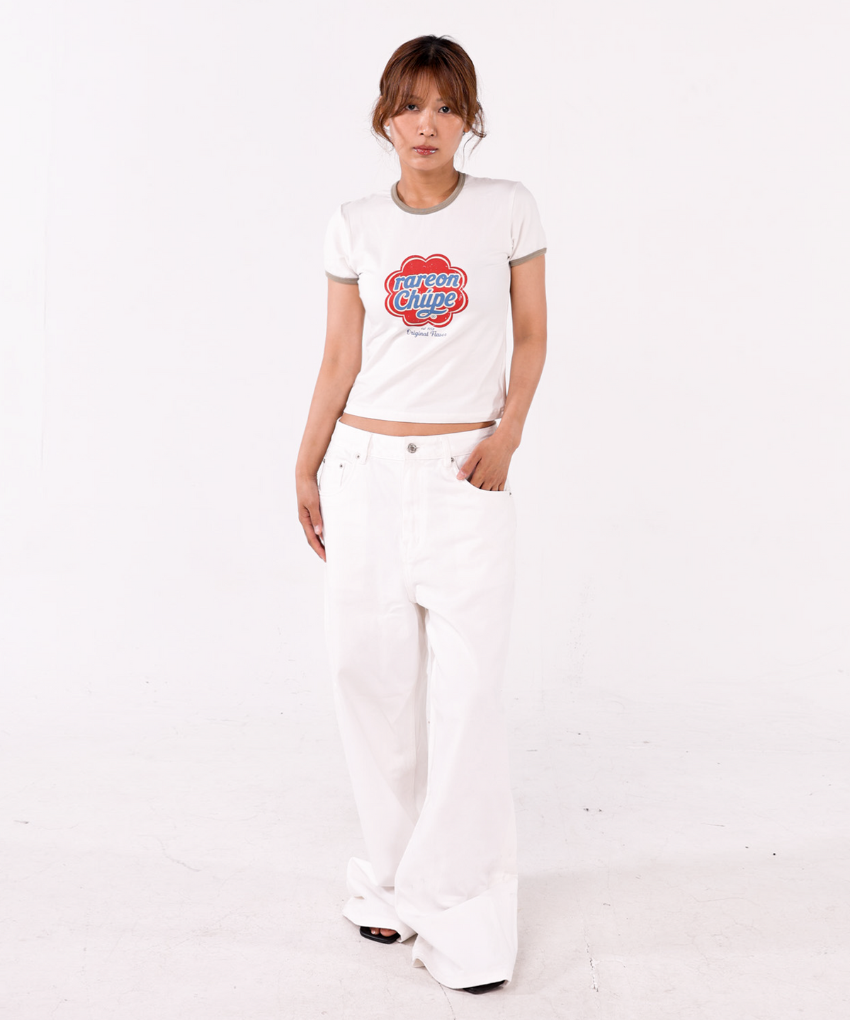 레어 온 레어(RARE ON RARE) Flavor Ringer t-shirts (khaki)