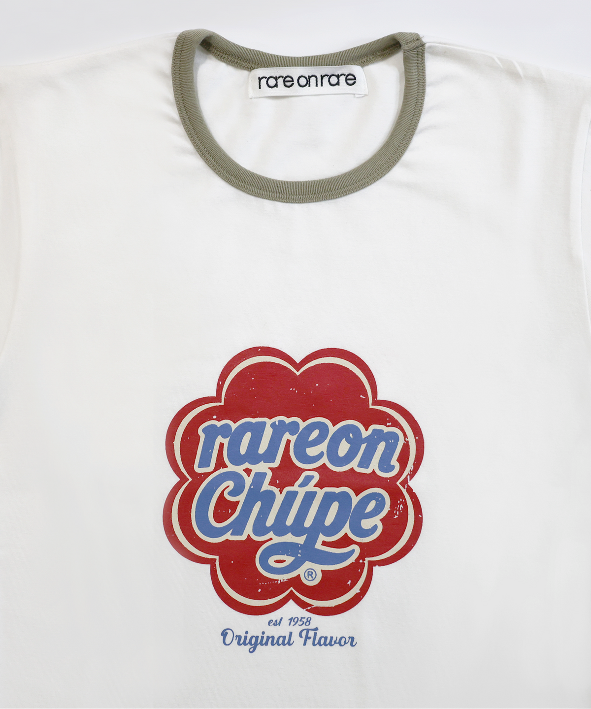 레어 온 레어(RARE ON RARE) Flavor Ringer t-shirts (khaki)