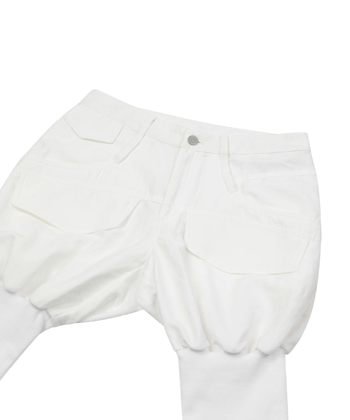 구미코(9UMIKO) SAND WASHED CAPRI SHORT PANTS WHITE