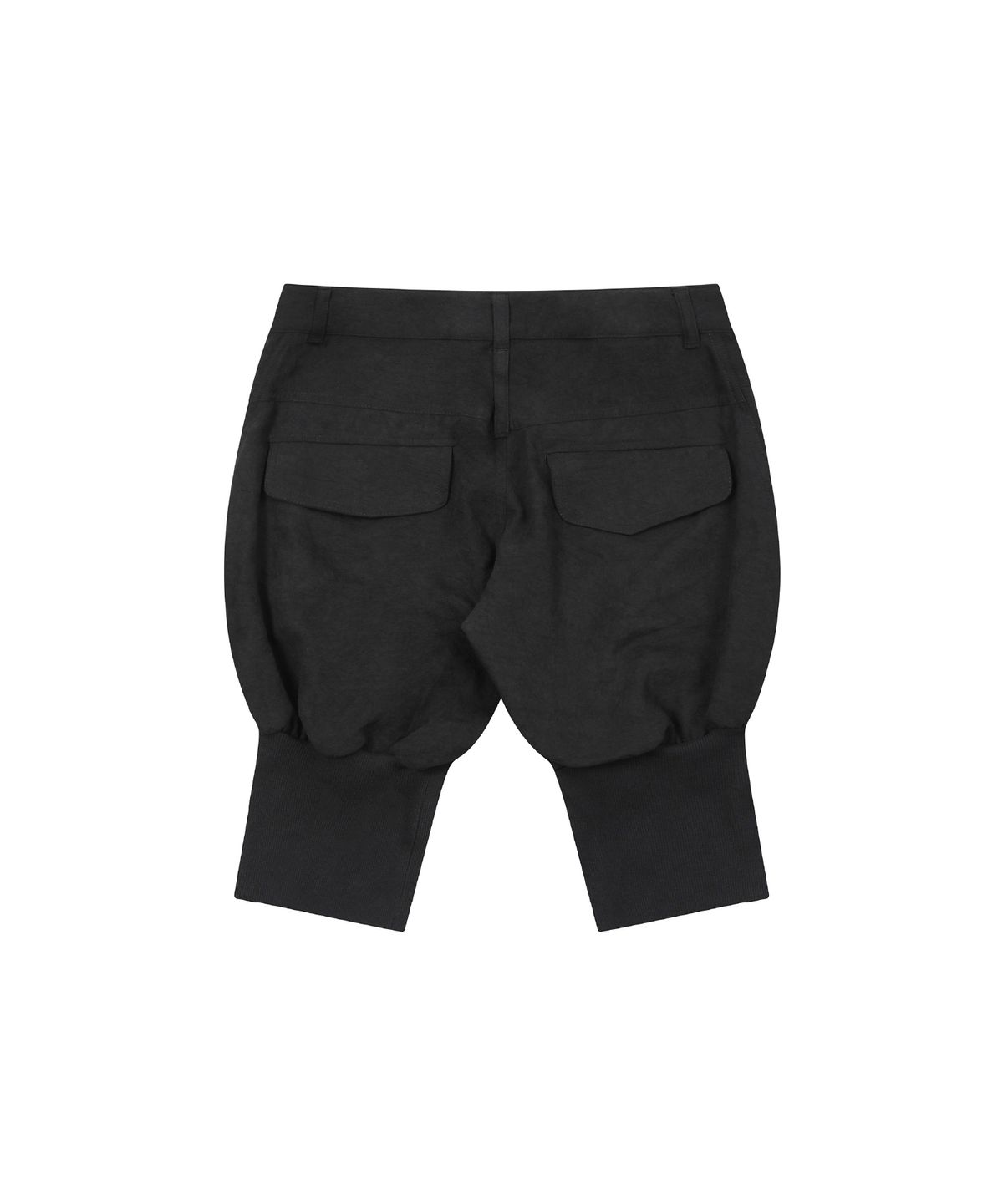 구미코(9UMIKO) SAND WASHED CAPRI SHORT PANTS BLACK