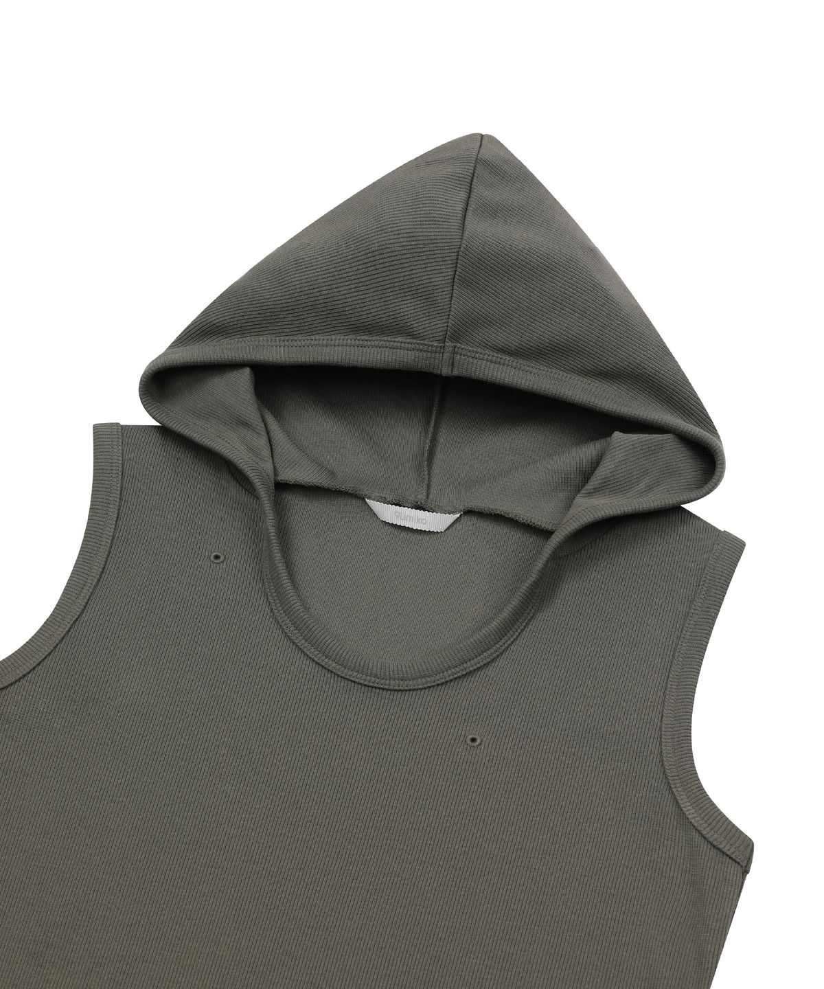 구미코(9UMIKO) MOSQUITO HOODIE SLEEVELESS KHAKI
