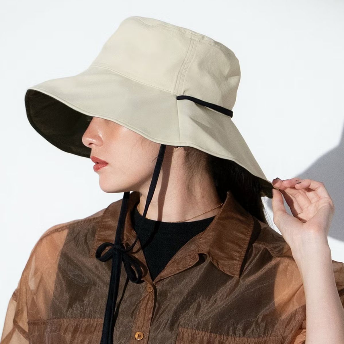 더블유피씨(W.P.C) Wpc.모자 UV차단 쿨터치 와이드 브림햇 W214-001-102