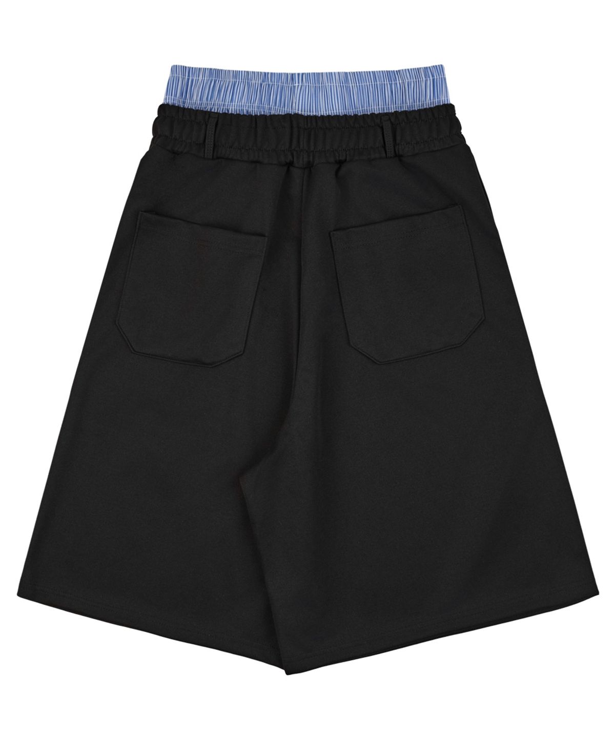 르렌느(LERENNE) Sagging Bermuda Pants- Black