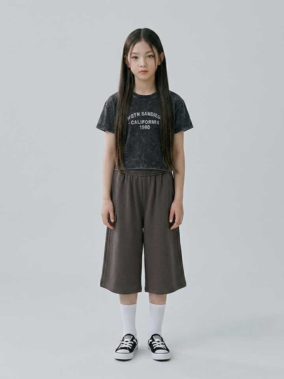 행텐 틴즈(HANGTEN TEENS) 틴즈 여아 6부 스냅 버뮤다 팬츠_195(14570-137-406-31)