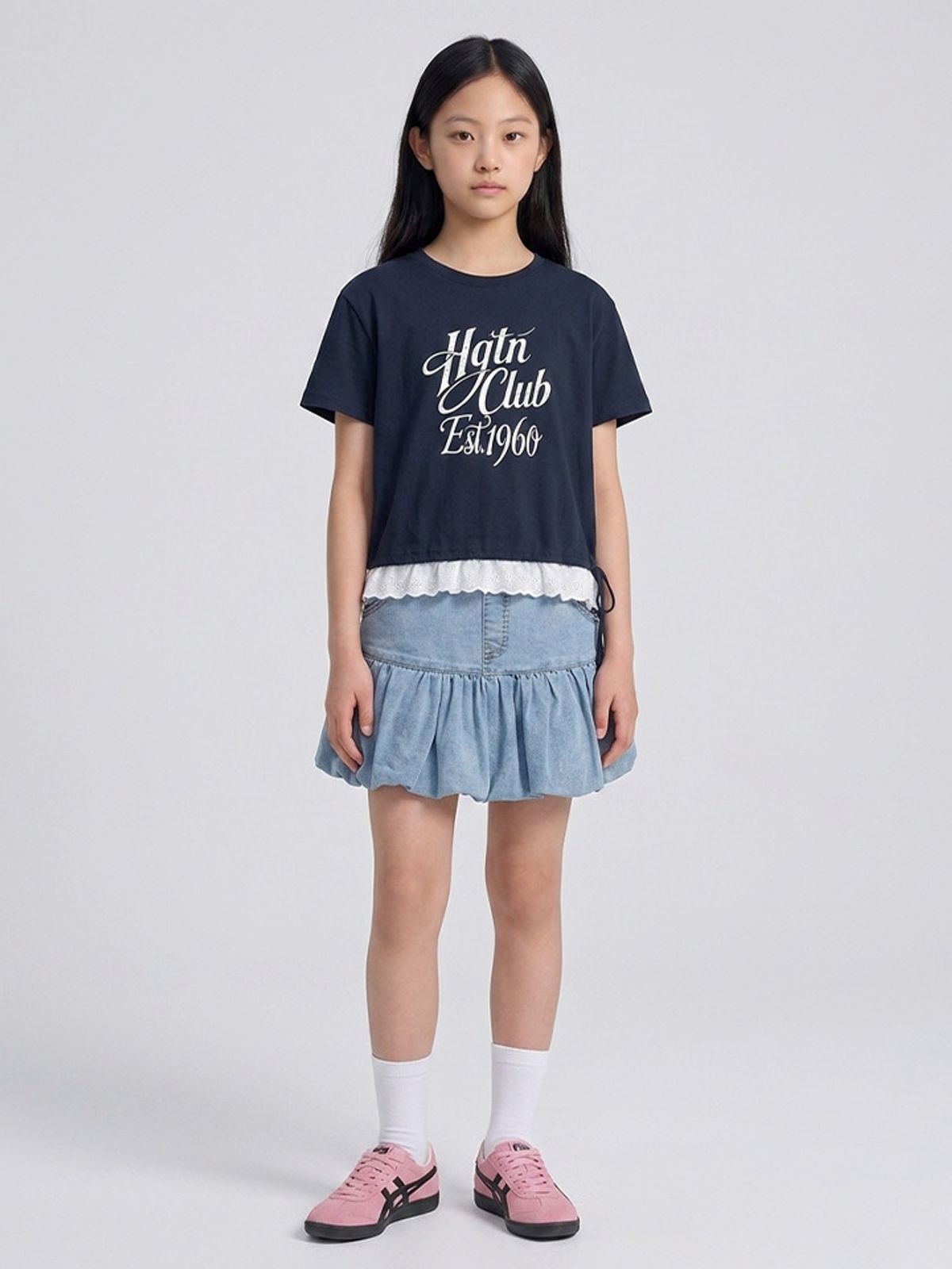 행텐 틴즈(HANGTEN TEENS) 틴즈 여아 벌룬 데님 스커트_294(14570-152-404-10)