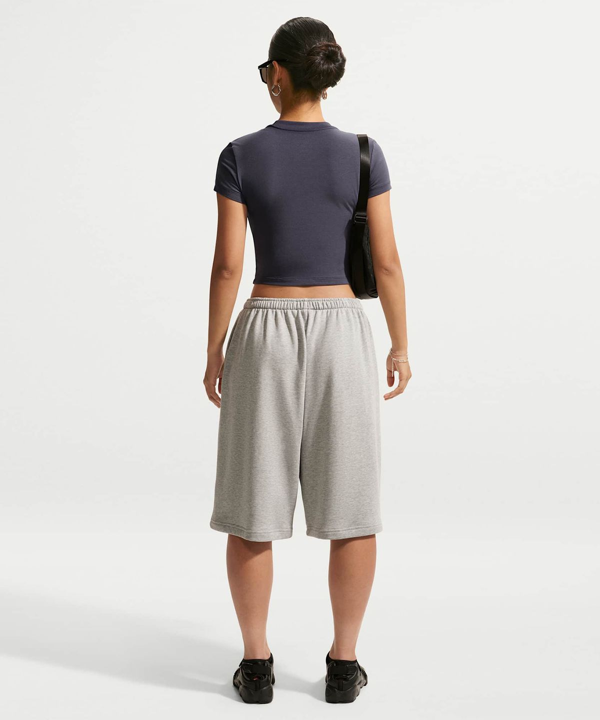 나이키(NIKE) 스포츠웨어 칠 니트 크롭 티셔츠 W - 그리드아이언:세일 / HF9539-014
