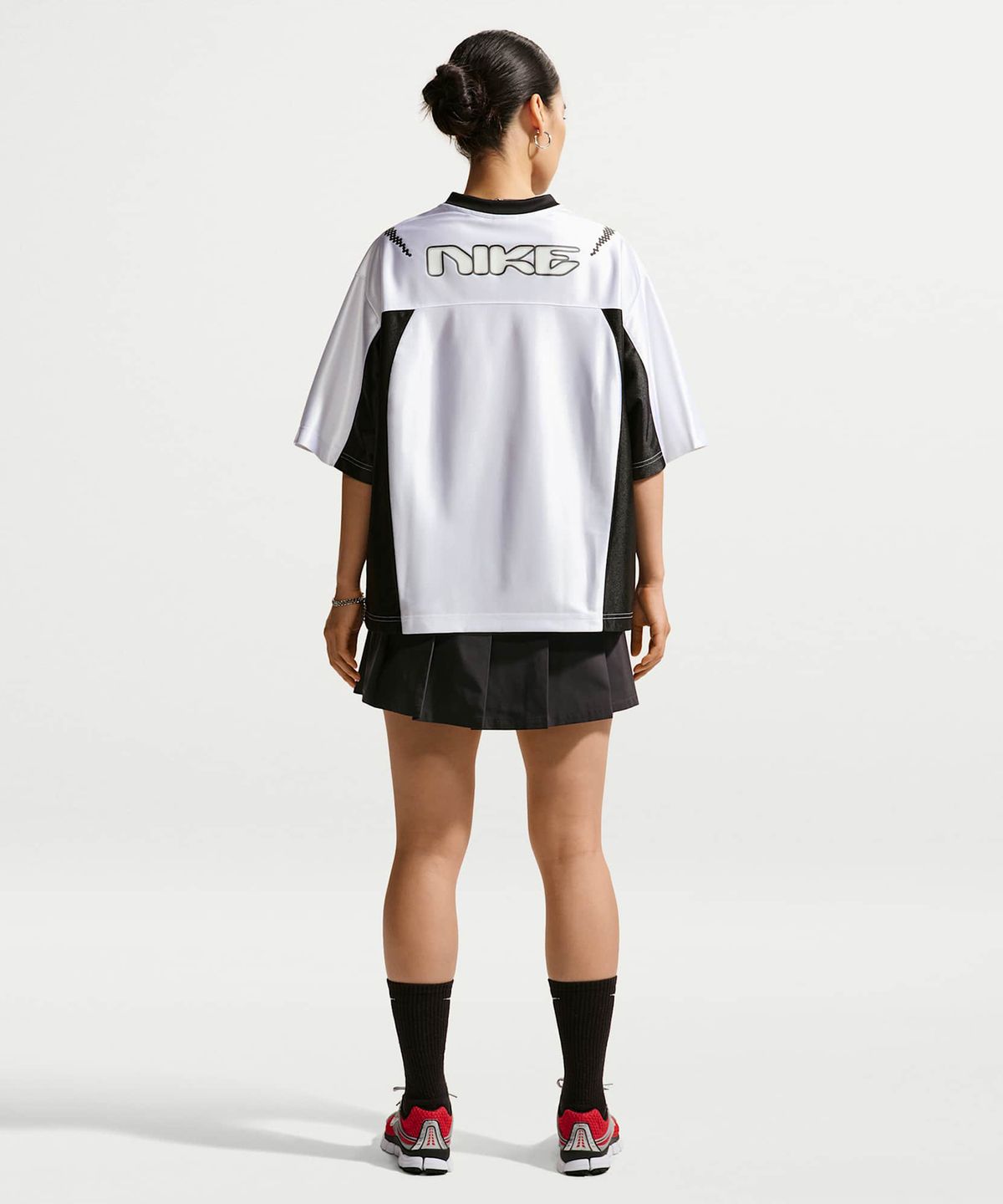 나이키(NIKE) 스포츠웨어 오버사이즈 저지 W - 화이트:블랙 / IQ6138-101