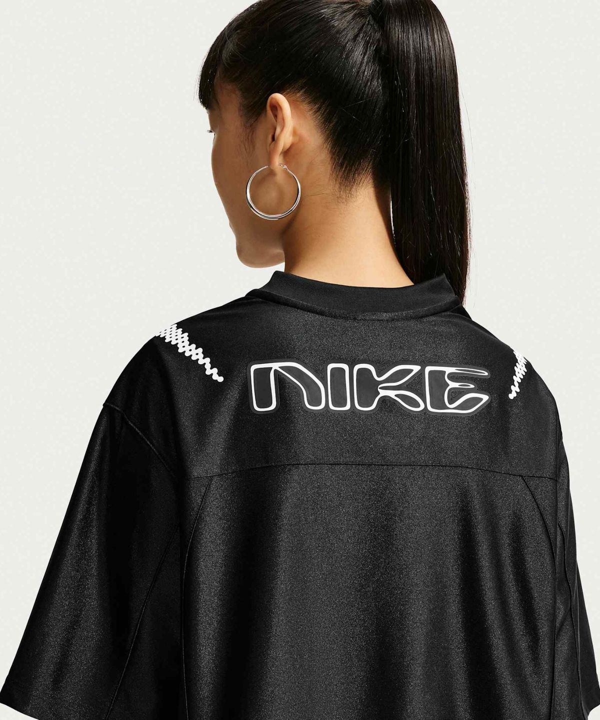 나이키(NIKE) 스포츠웨어 오버사이즈 저지 W - 블랙:화이트 / IQ6138-010