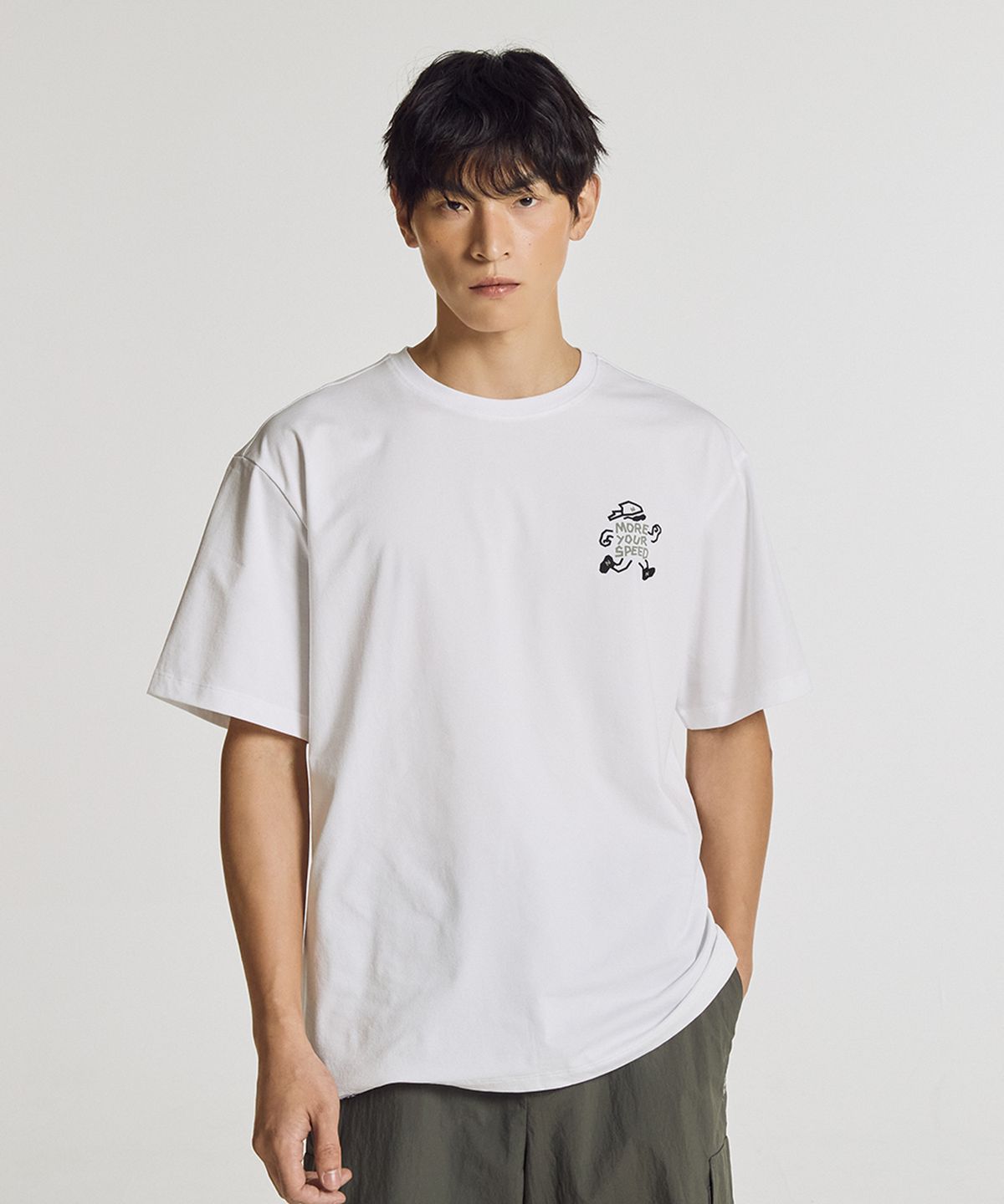 뉴발란스(NEW BALANCE) NBNEG35613 / UNI FROZEN 픽토그램 반팔티 (G/WHITE)