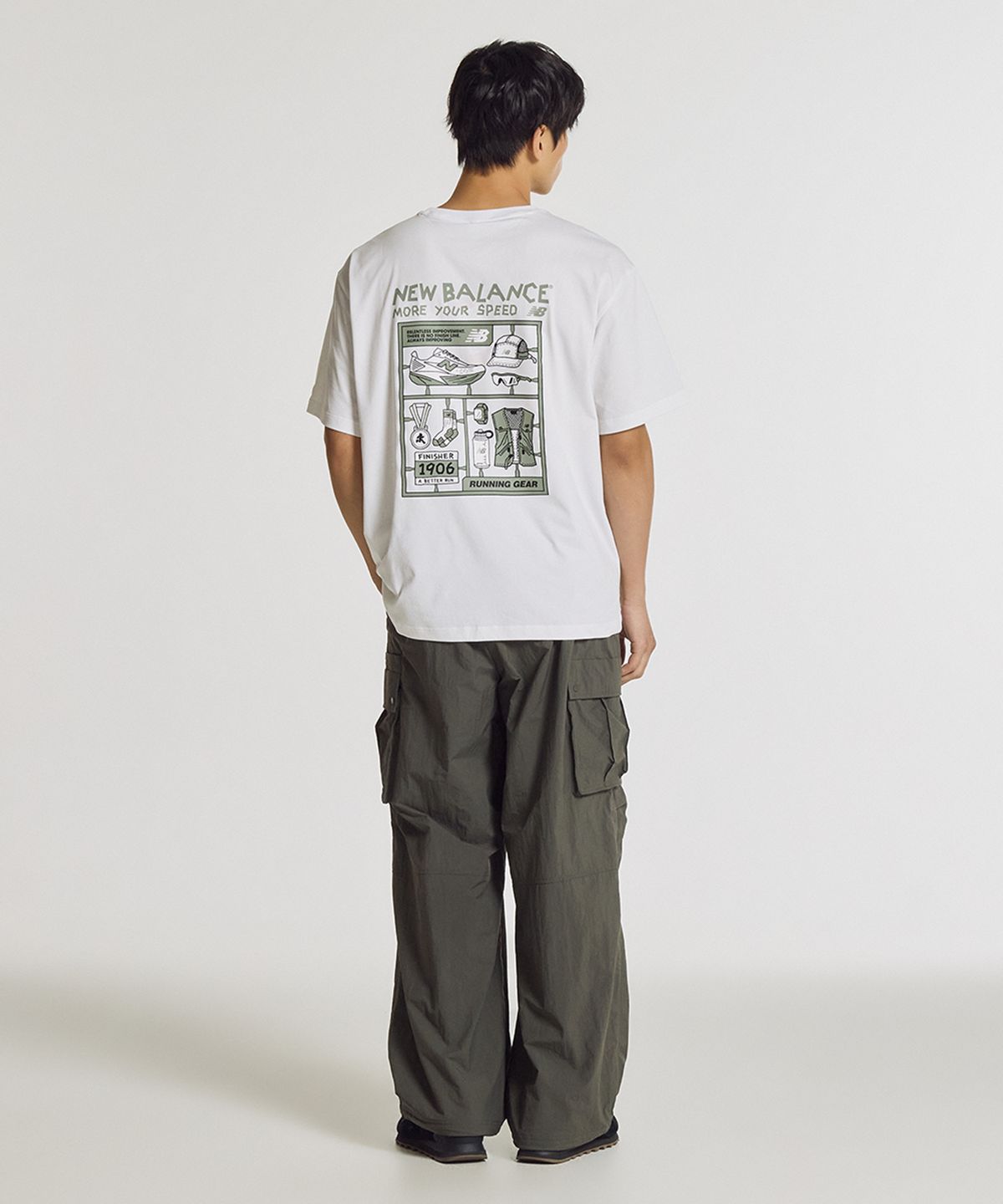 뉴발란스(NEW BALANCE) NBNEG35613 / UNI FROZEN 픽토그램 반팔티 (G/WHITE)