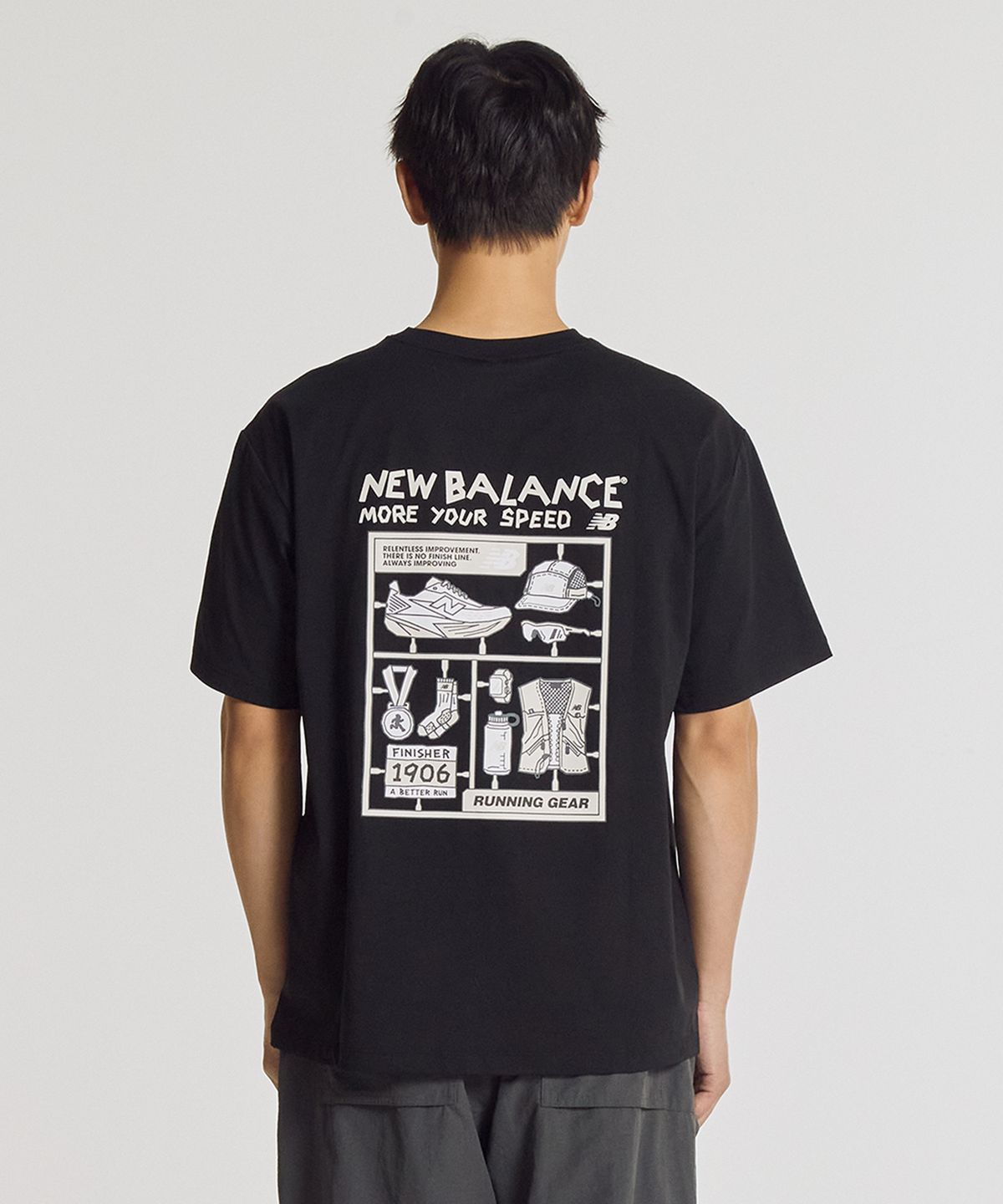 뉴발란스(NEW BALANCE) NBNEG35613 / UNI FROZEN 픽토그램 반팔티 (B/GRAPHIC)