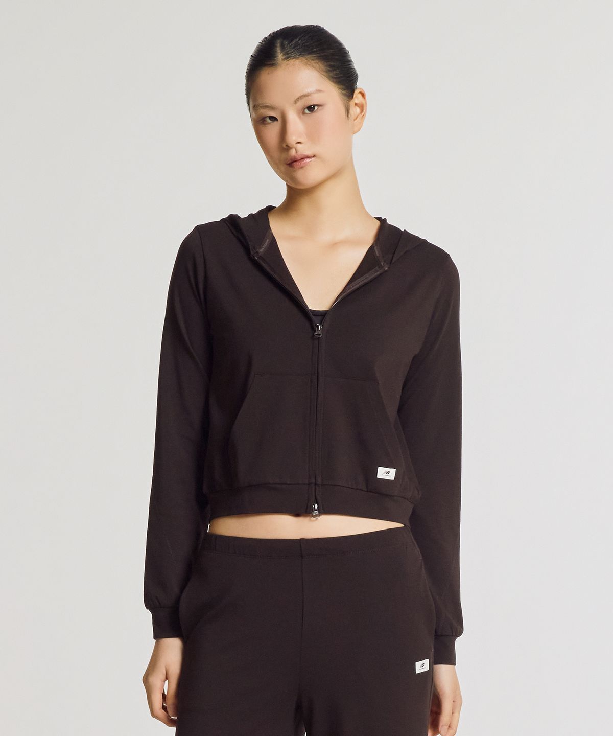 뉴발란스(NEW BALANCE) NBMDG3W112 / WOMEN NB-FLOWY 후드집업  (BROWN)