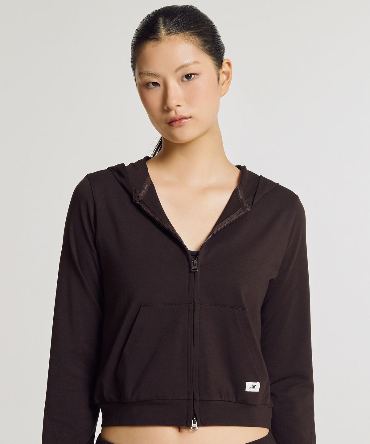 뉴발란스(NEW BALANCE) NBMDG3W112 / WOMEN NB-FLOWY 후드집업  (BROWN)