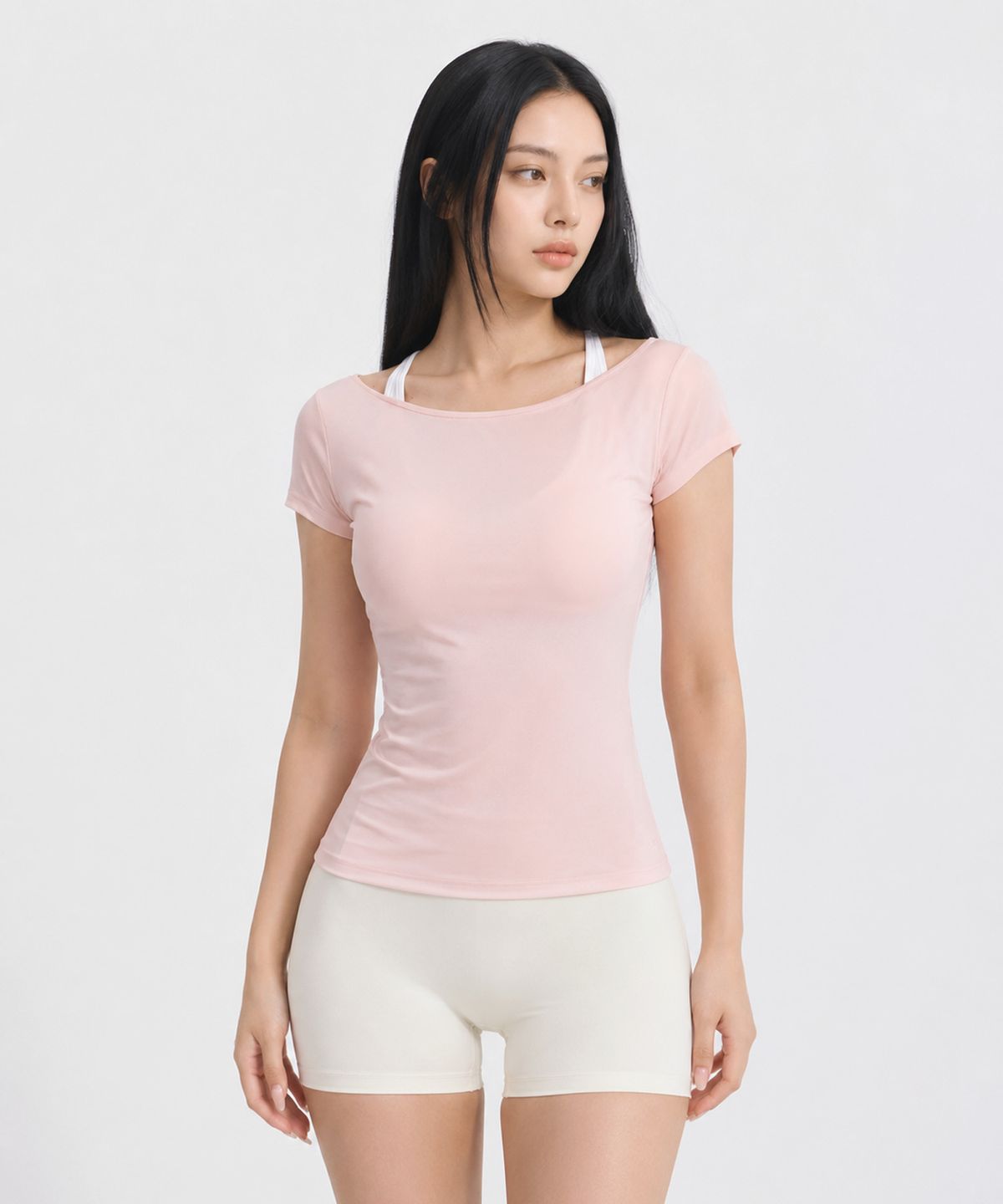 스틸스(STEELS) 아이스터치 리오셀 크레오라 슬림 보트넥 반캡 티셔츠