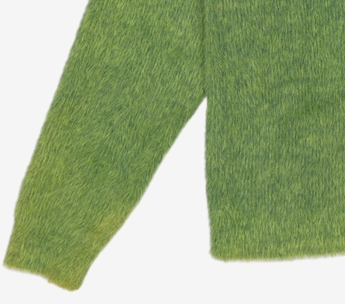 노매뉴얼(NOMANUAL) CROPPED HAIRY KNIT - GRASS GREEN M