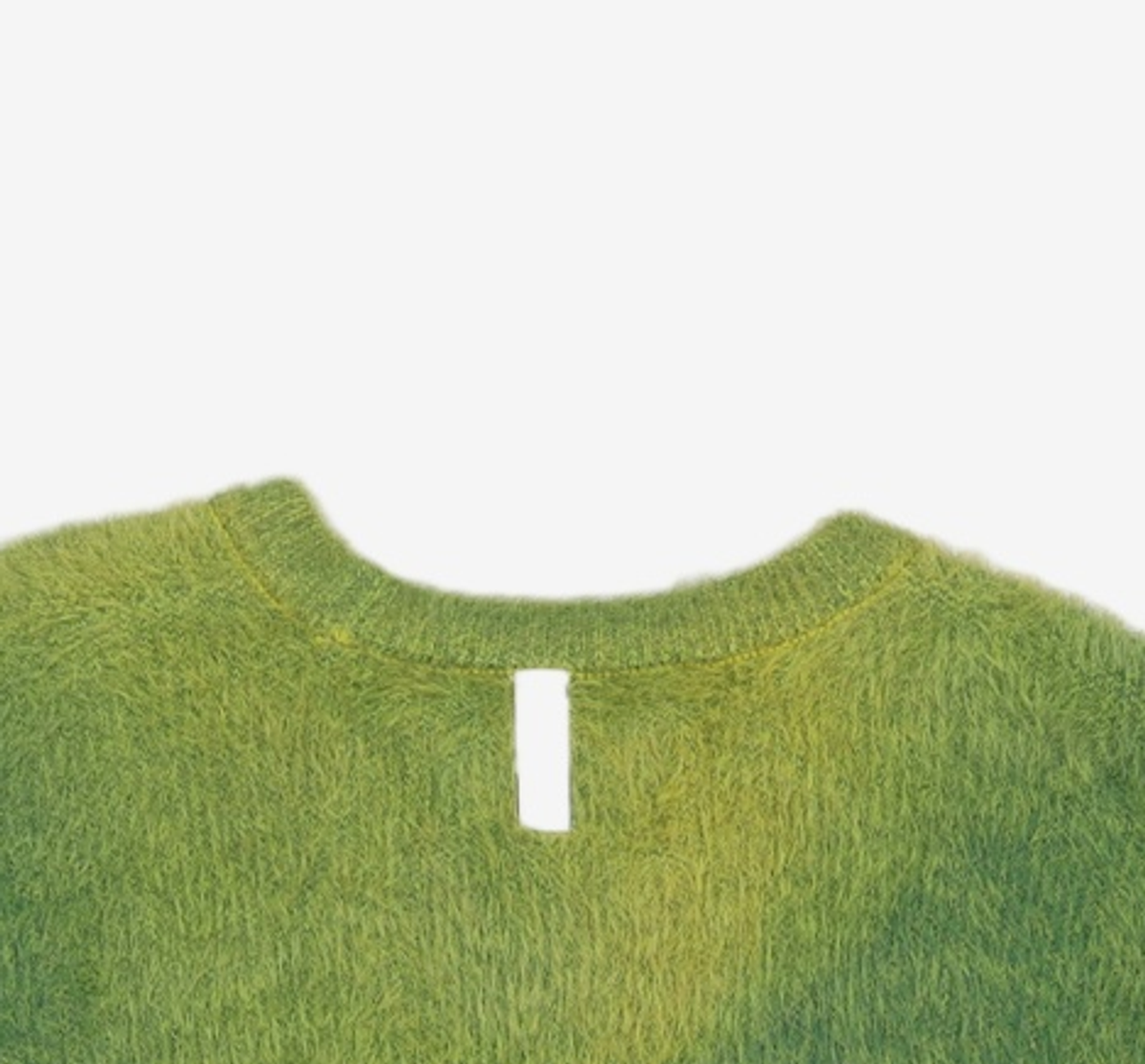 노매뉴얼(NOMANUAL) CROPPED HAIRY KNIT - GRASS GREEN M