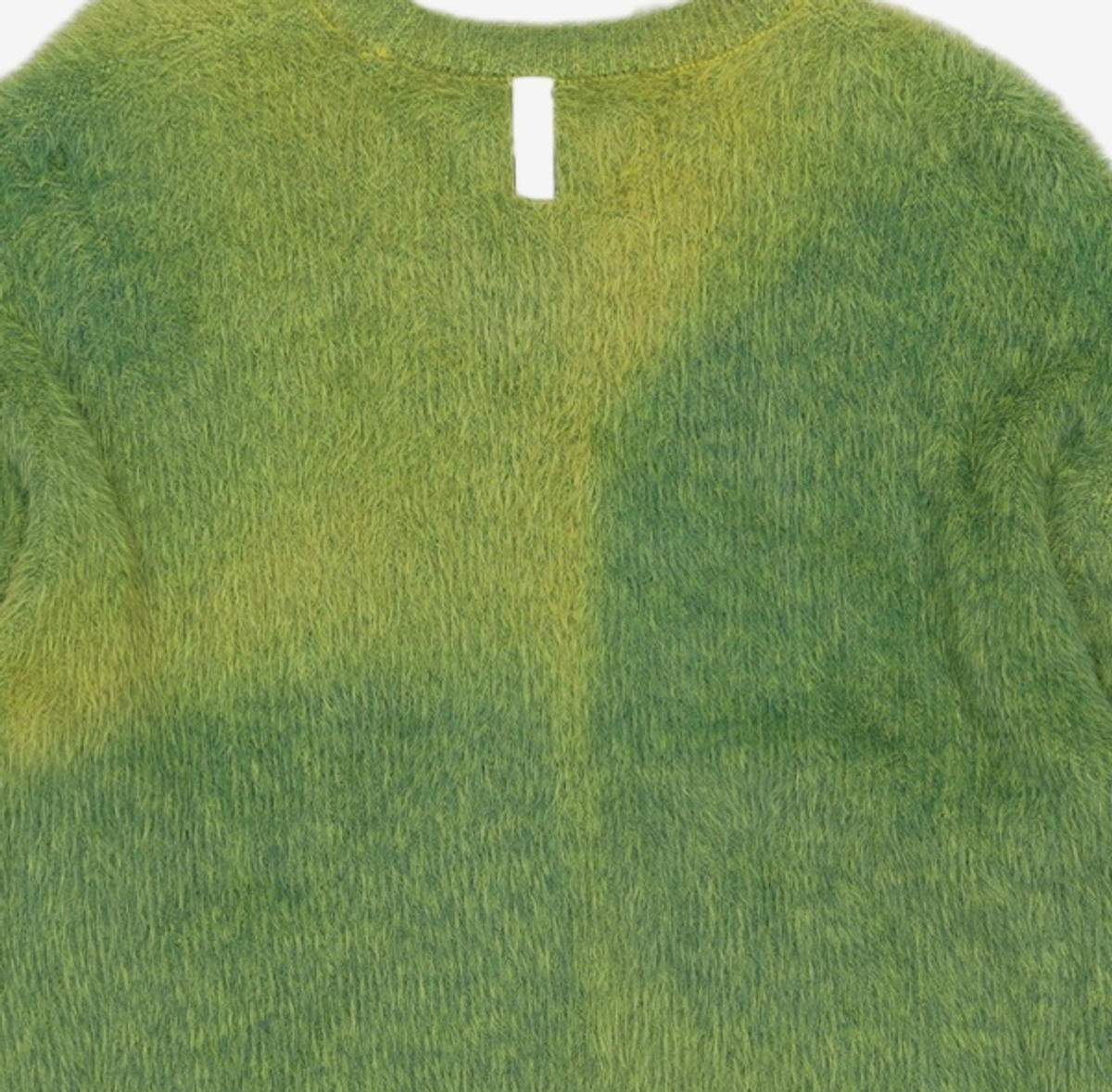 노매뉴얼(NOMANUAL) CROPPED HAIRY KNIT - GRASS GREEN M