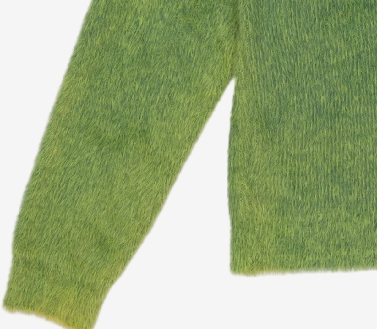 노매뉴얼(NOMANUAL) CROPPED HAIRY KNIT - GRASS GREEN M