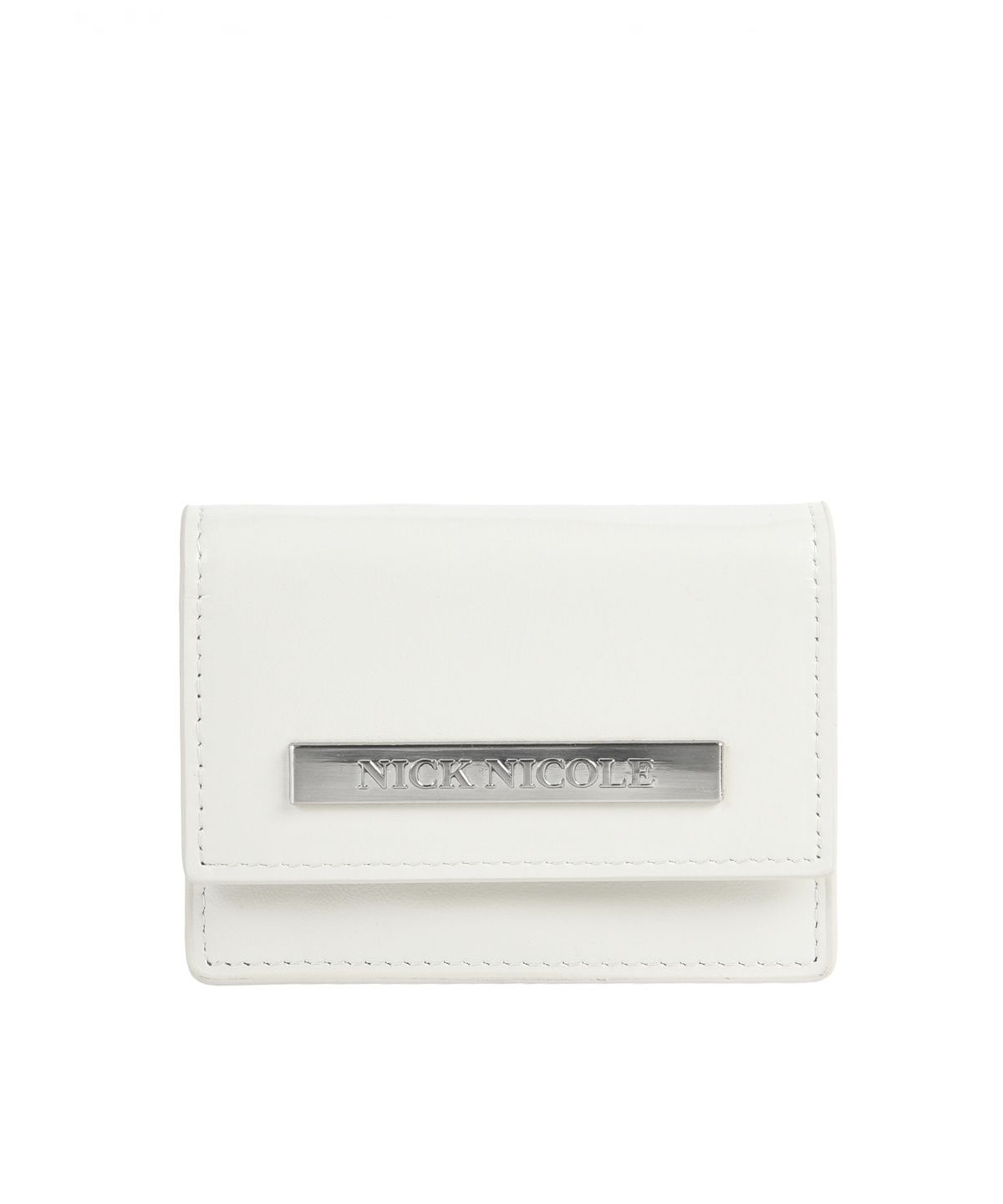 닉앤니콜(NICK&NICOLE) GLOSSY METAL ACCORDION WALLET_CREAM